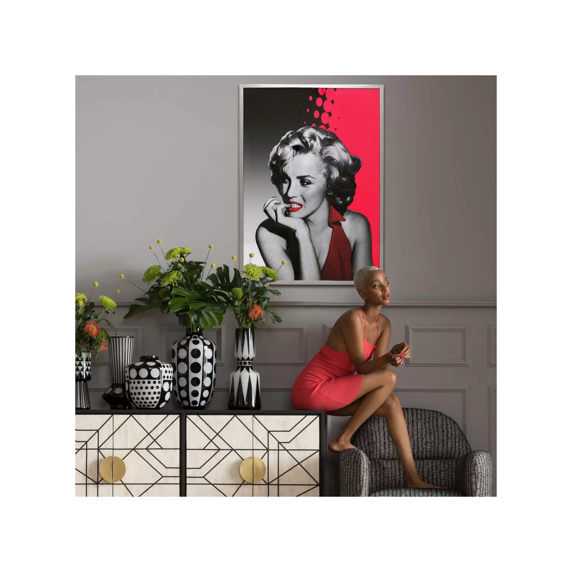 Affiche Encadrée Diva Pixel 73x103cm ^KARE Design Sale