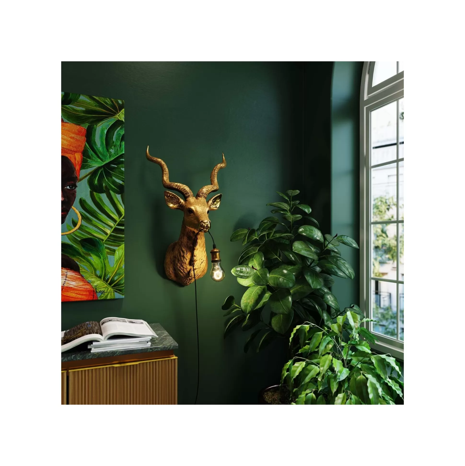 Applique Murale Antilope Dorée ^KARE Design Store