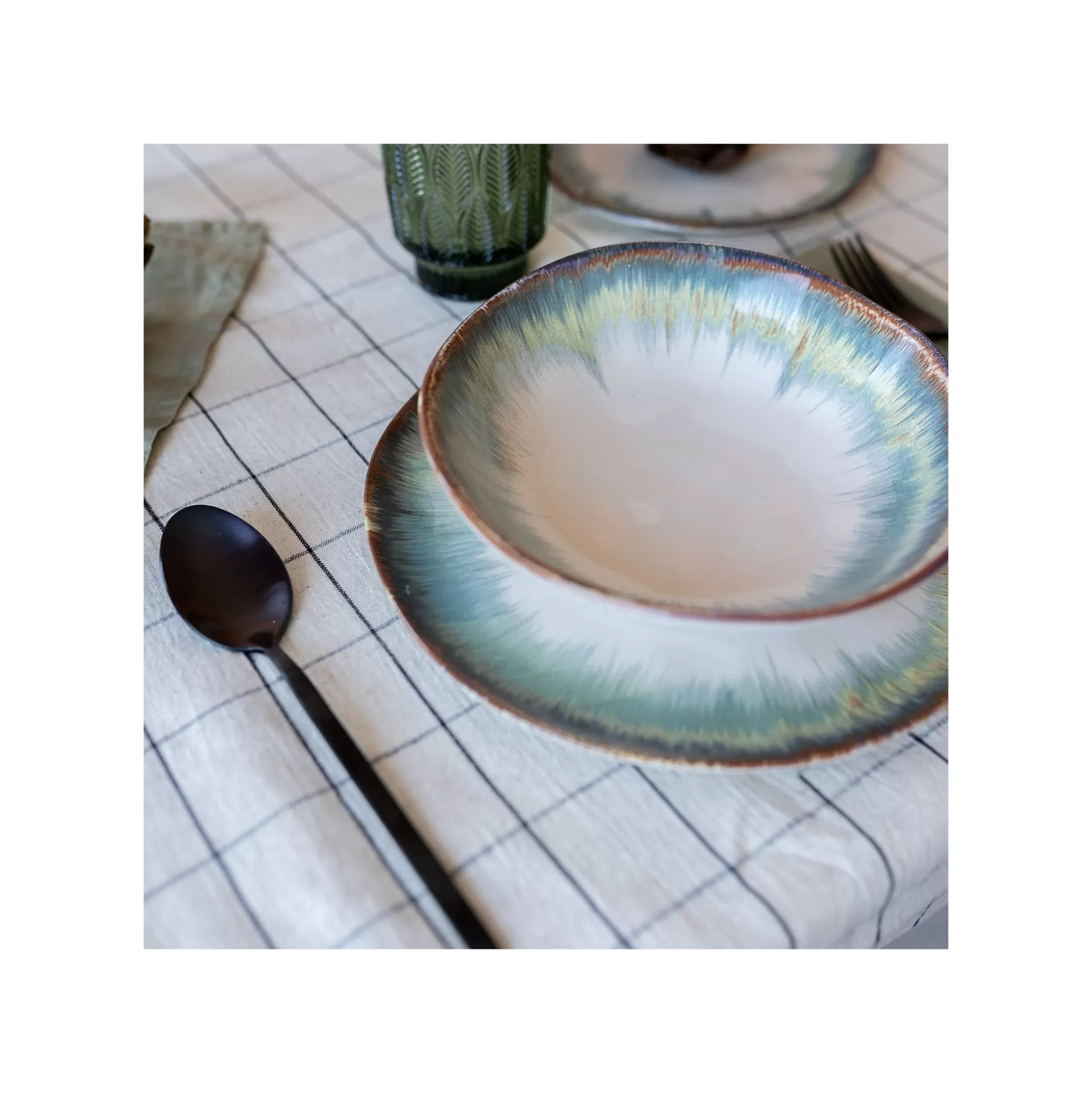 Assiettes Creuses Organic Bleues 20cm Set De 4 ^KARE Design New