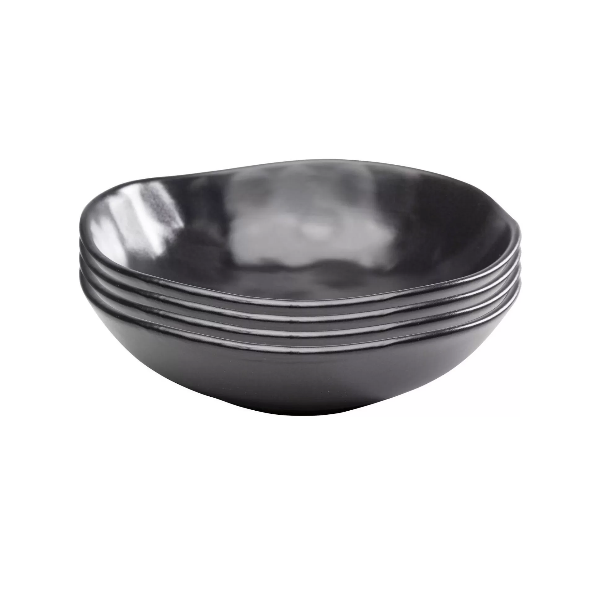 Assiettes Creuses Organic Noires 20cm Set De 4 ^KARE Design Cheap