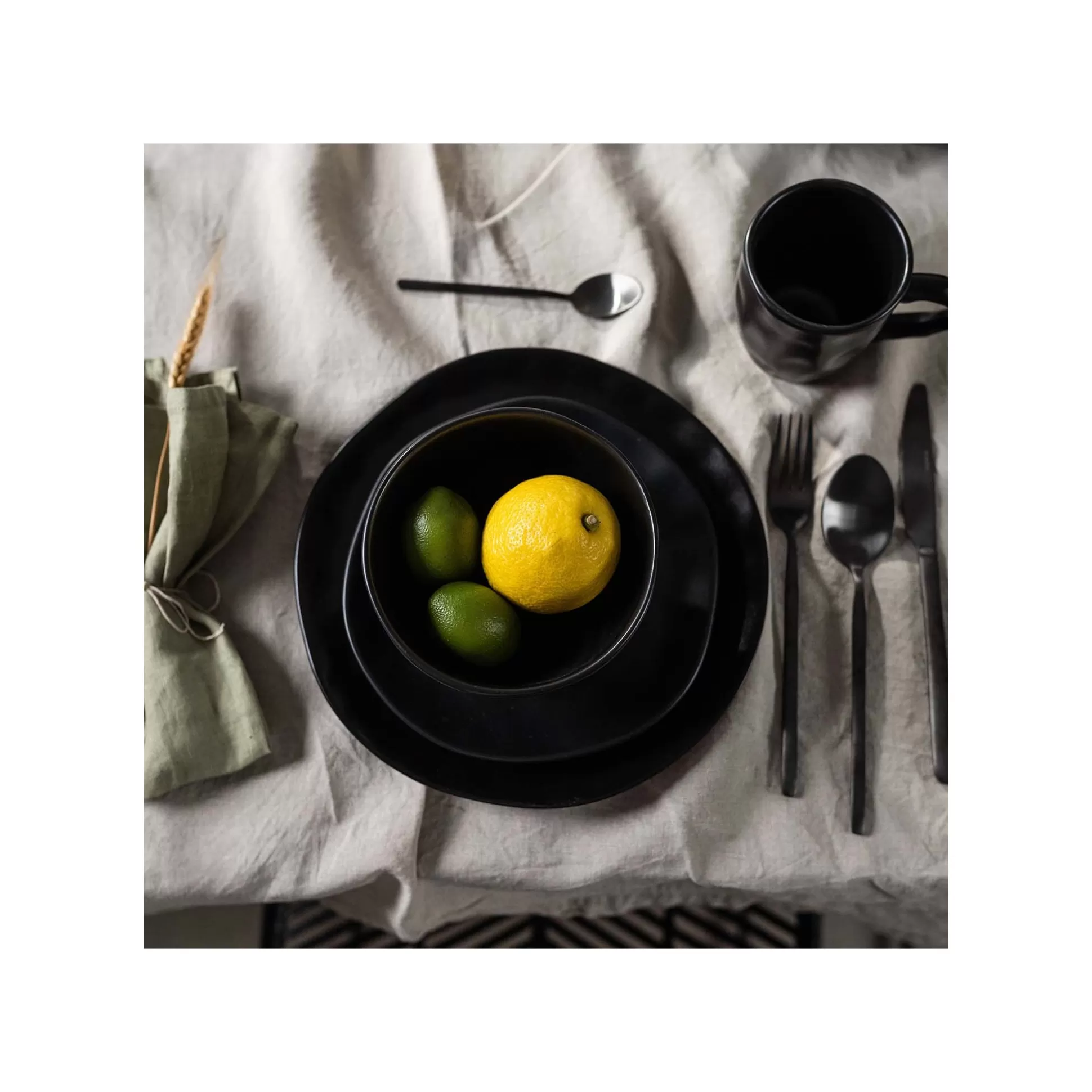 Assiettes Organic Noires 20cm Set De 4 ^KARE Design New