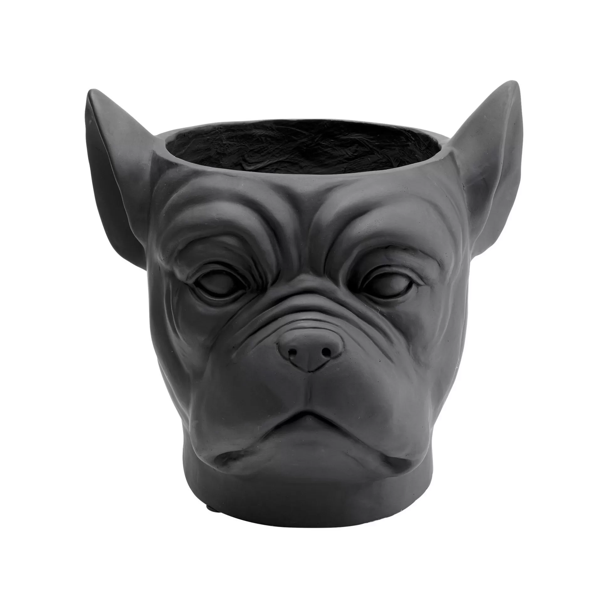 Cache-pot Bouledogue Noir ^KARE Design Cheap