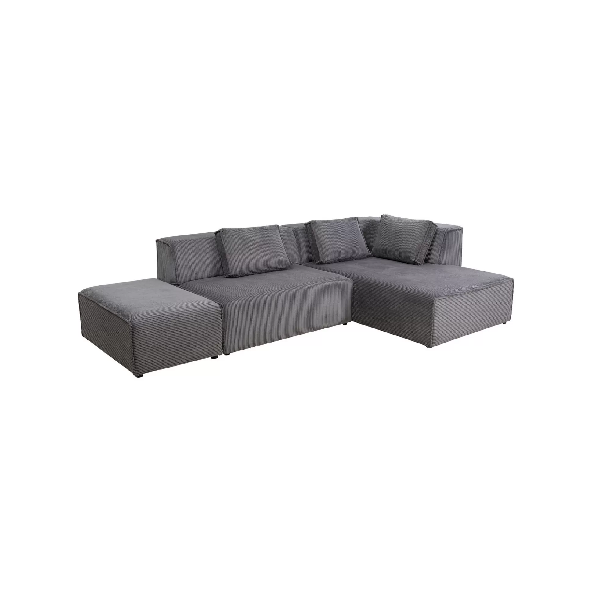 Canapé D'angle Infinity Cord Gris Droite ^KARE Design Discount