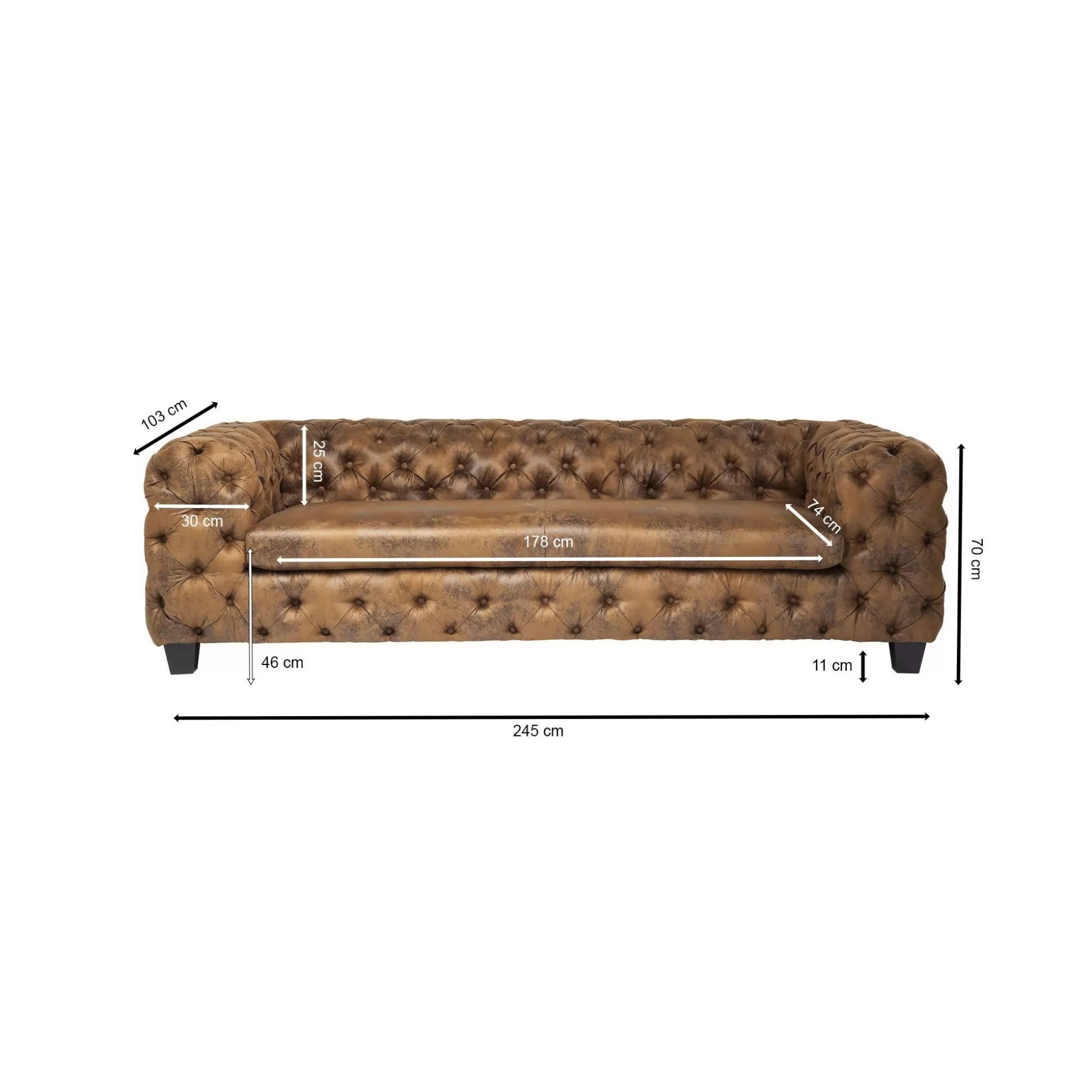 Canapé Desire 3 Places Vintage ^KARE Design Shop