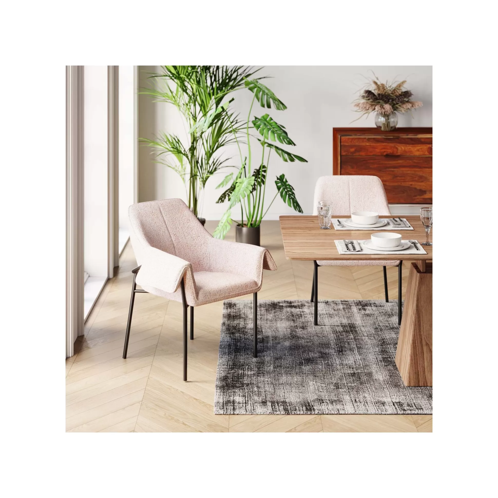 Chaise Avec Accoudoirs Bess Flitter Crème ^KARE Design Discount