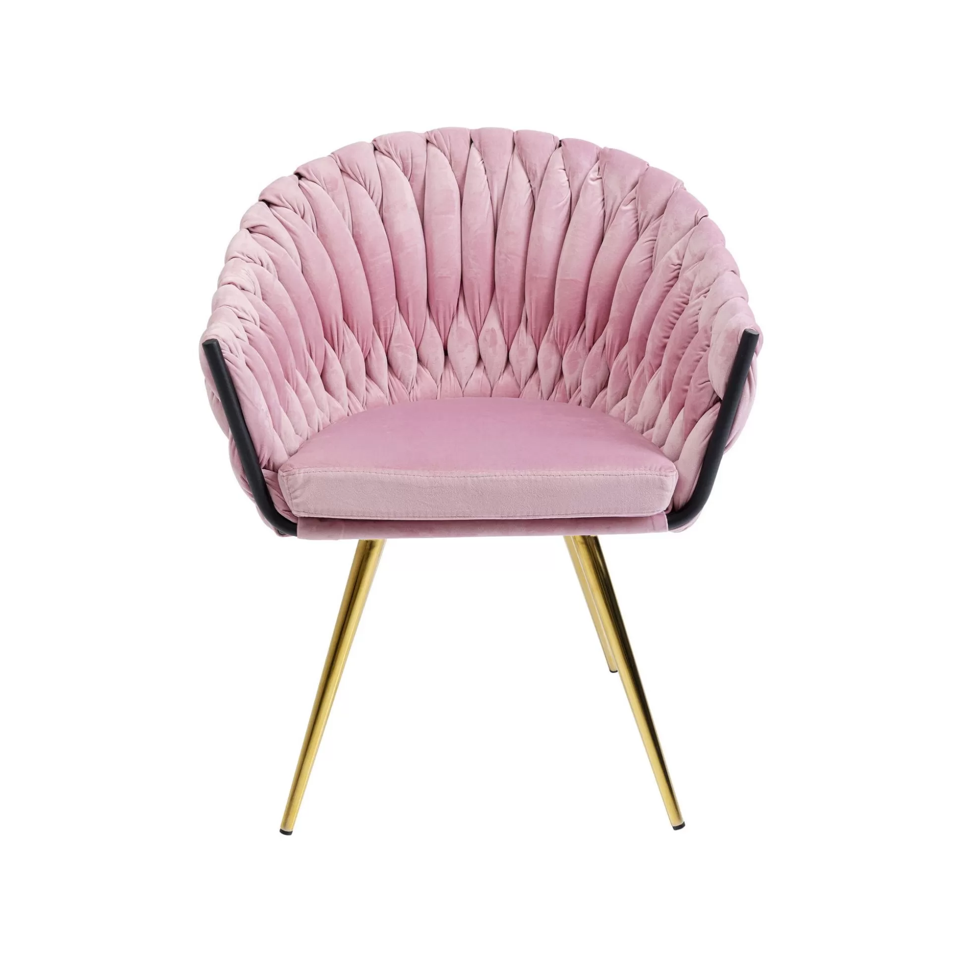 Chaise Avec Accoudoirs Knot Velours Rose ^KARE Design New