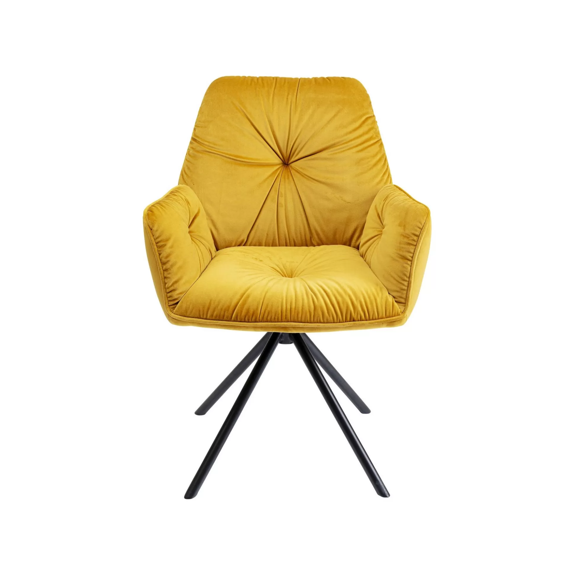 Chaise Avec Accoudoirs Mila Velours Jaune ^KARE Design New