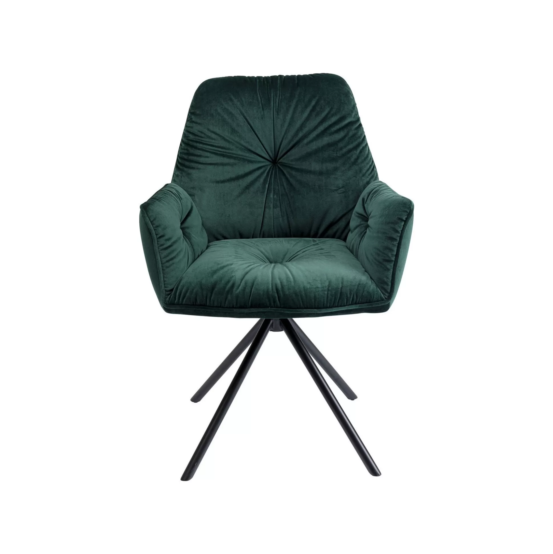 Chaise Avec Accoudoirs Mila Velours Vert ^KARE Design Outlet