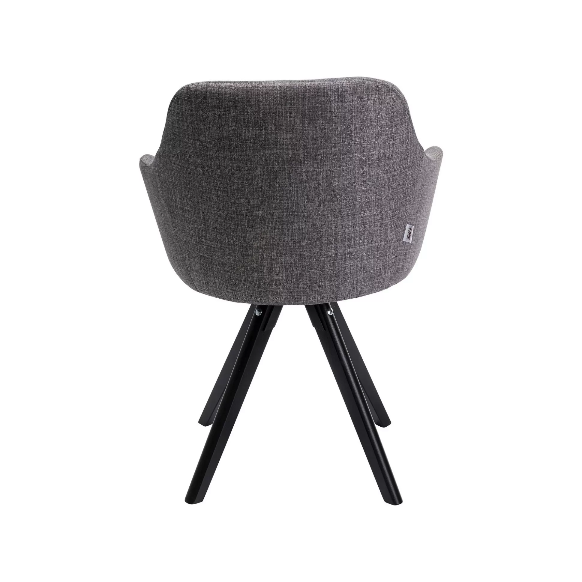 Chaise Avec Accoudoirs Pivotante Lady Grise Pieds Noirs ^KARE Design Online