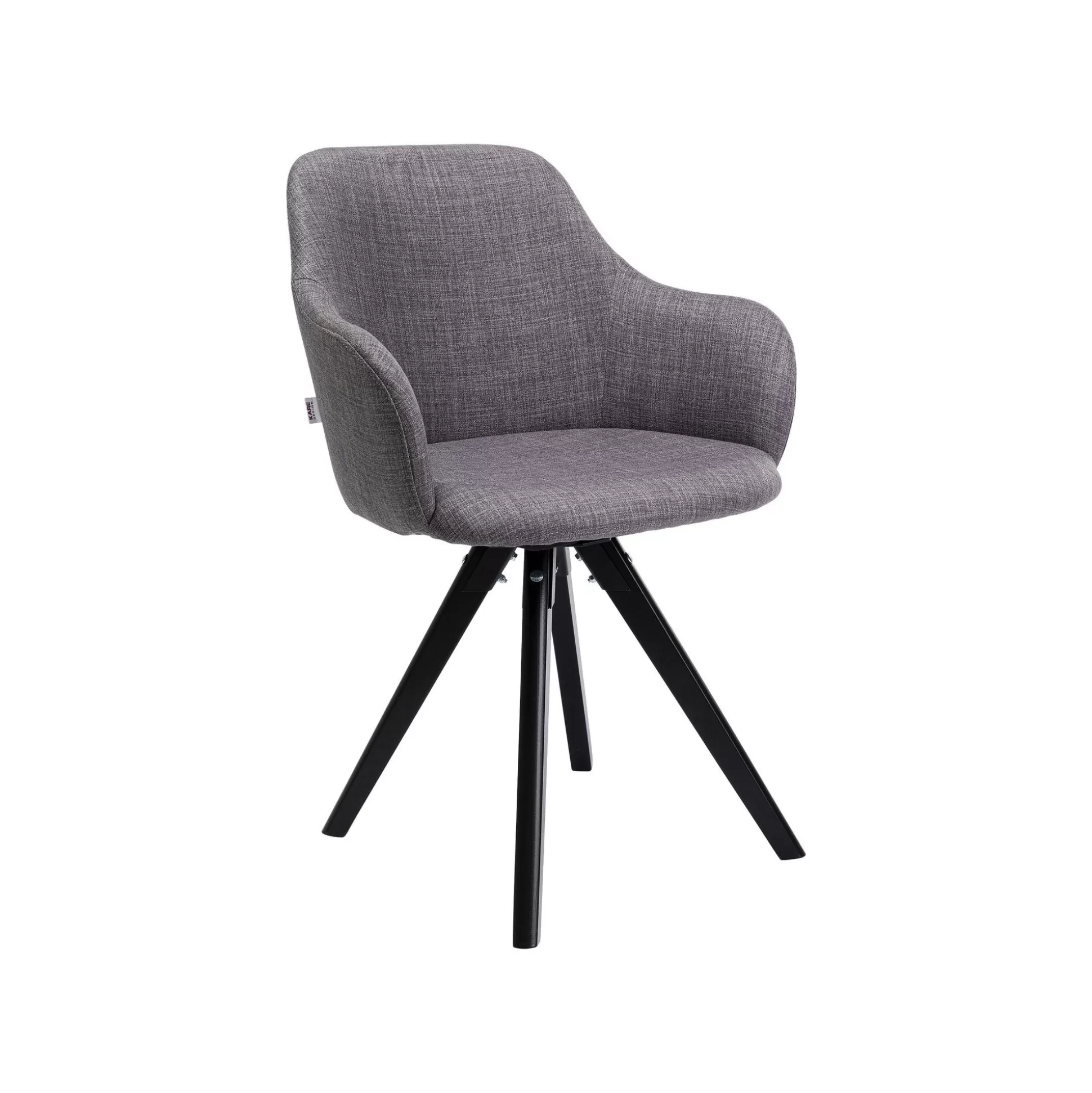 Chaise Avec Accoudoirs Pivotante Lady Grise Pieds Noirs ^KARE Design Online