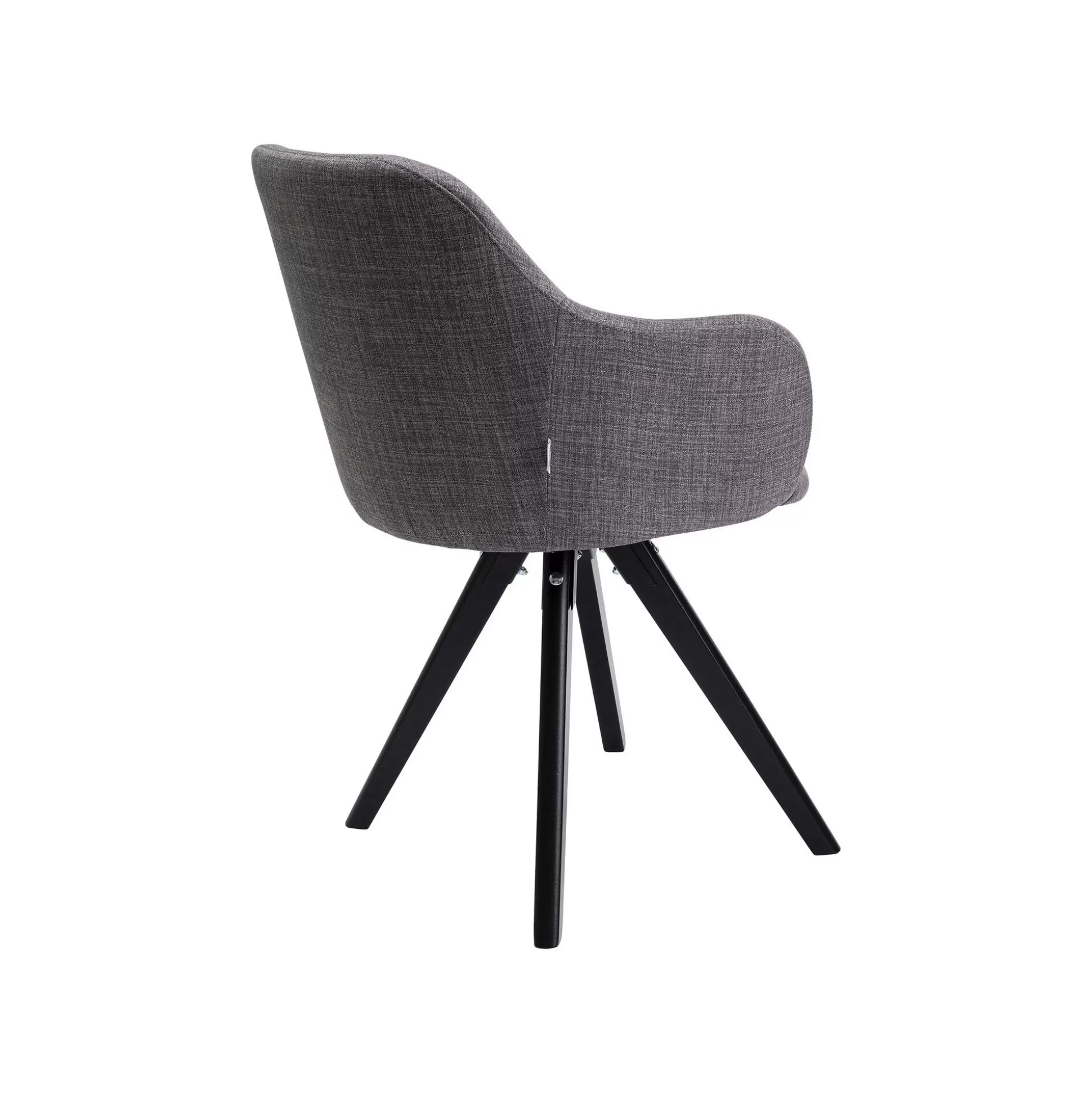 Chaise Avec Accoudoirs Pivotante Lady Grise Pieds Noirs ^KARE Design Online