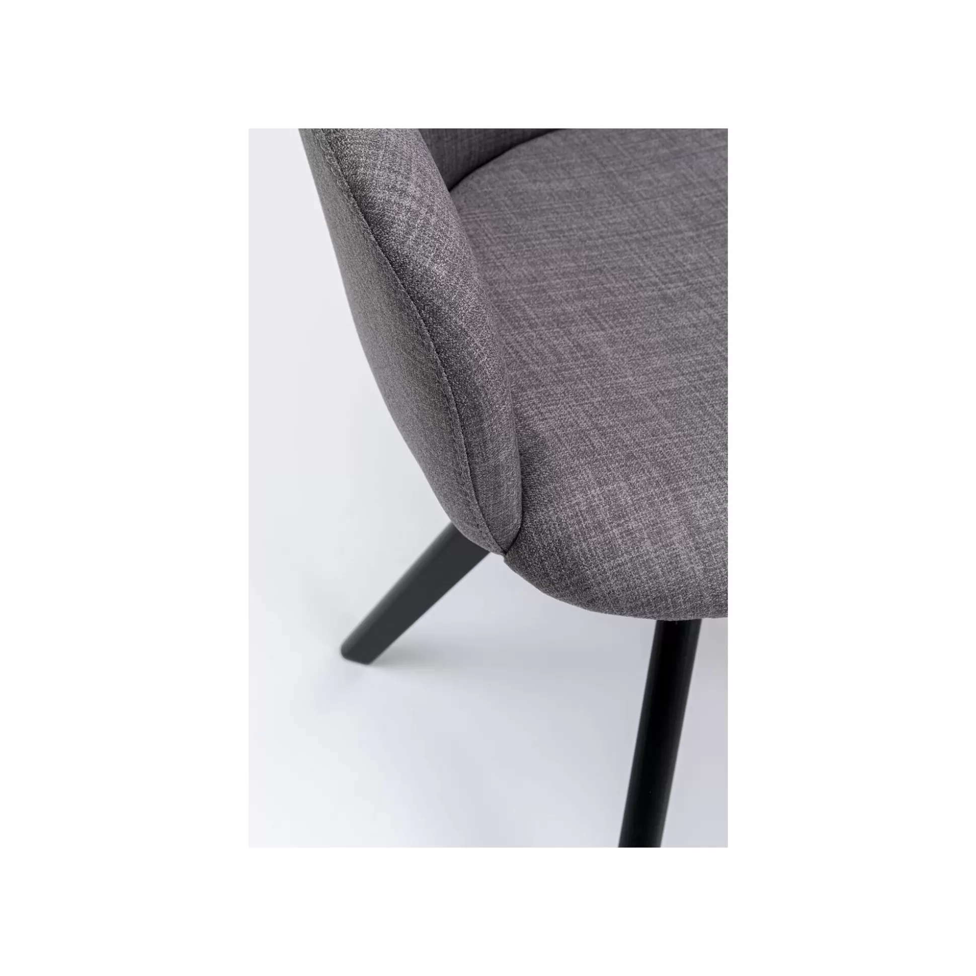 Chaise Avec Accoudoirs Pivotante Lady Grise Pieds Noirs ^KARE Design Online