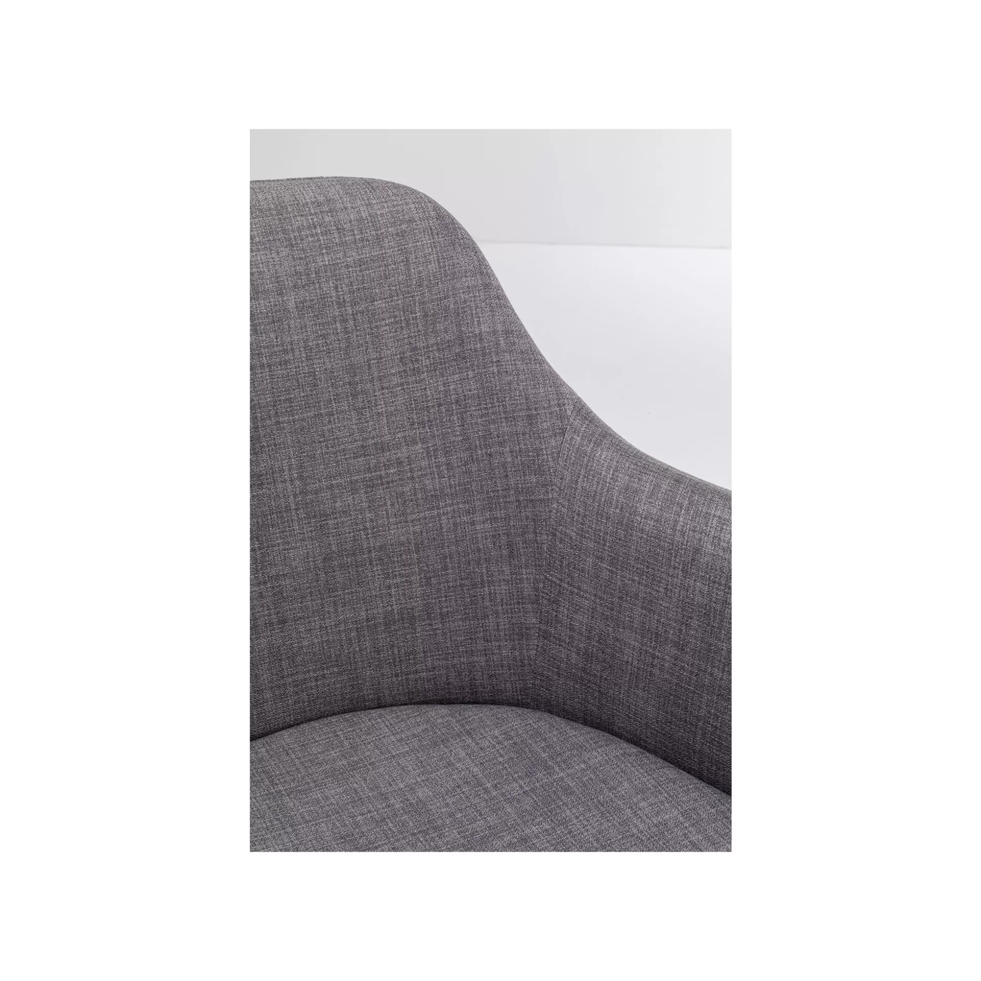 Chaise Avec Accoudoirs Pivotante Lady Grise Pieds Noirs ^KARE Design Online