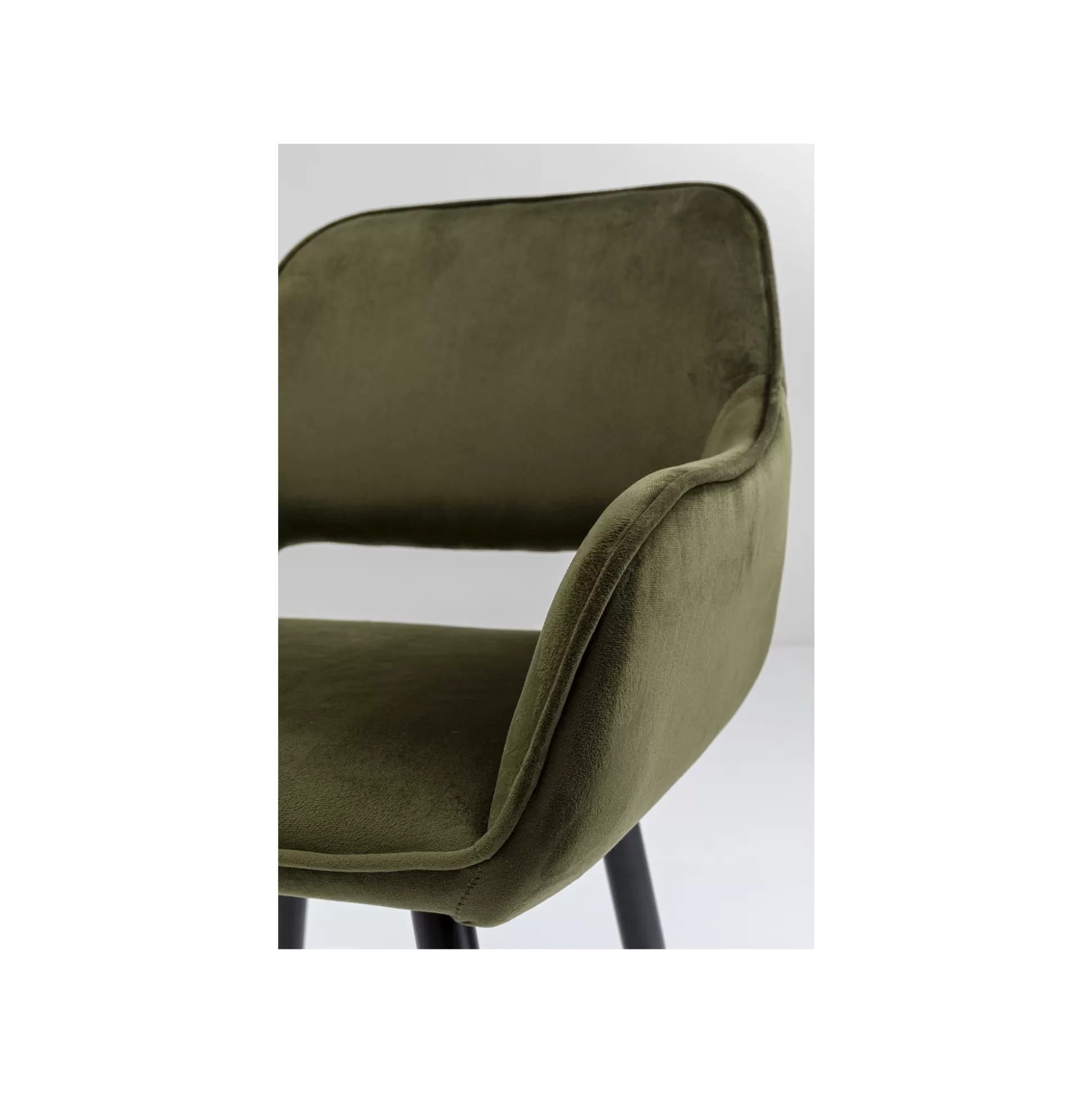 Chaise Avec Accoudoirs San Francisco Velours Vert Foncé ^KARE Design Flash Sale