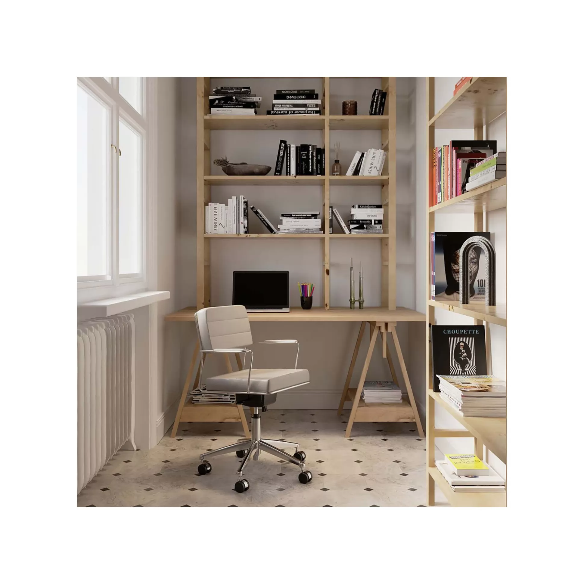 Chaise De Bureau Pivotante Dottore Grise ^KARE Design Store