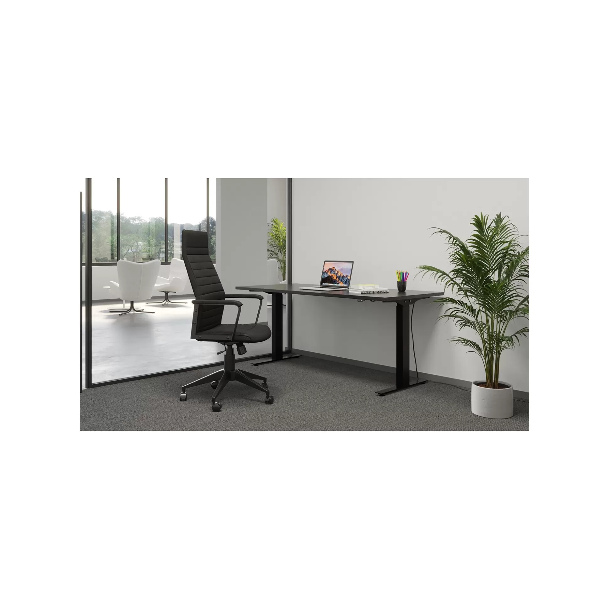 Chaise De Bureau Pivotante Labora Haute Noire ^KARE Design Discount
