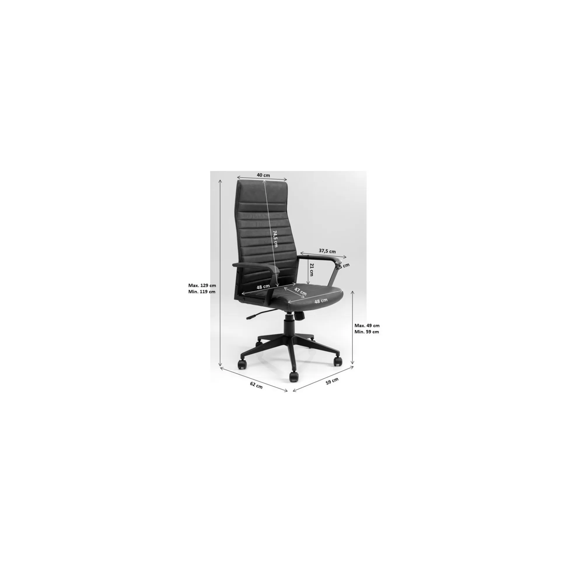 Chaise De Bureau Pivotante Labora Haute Taupe ^KARE Design Flash Sale