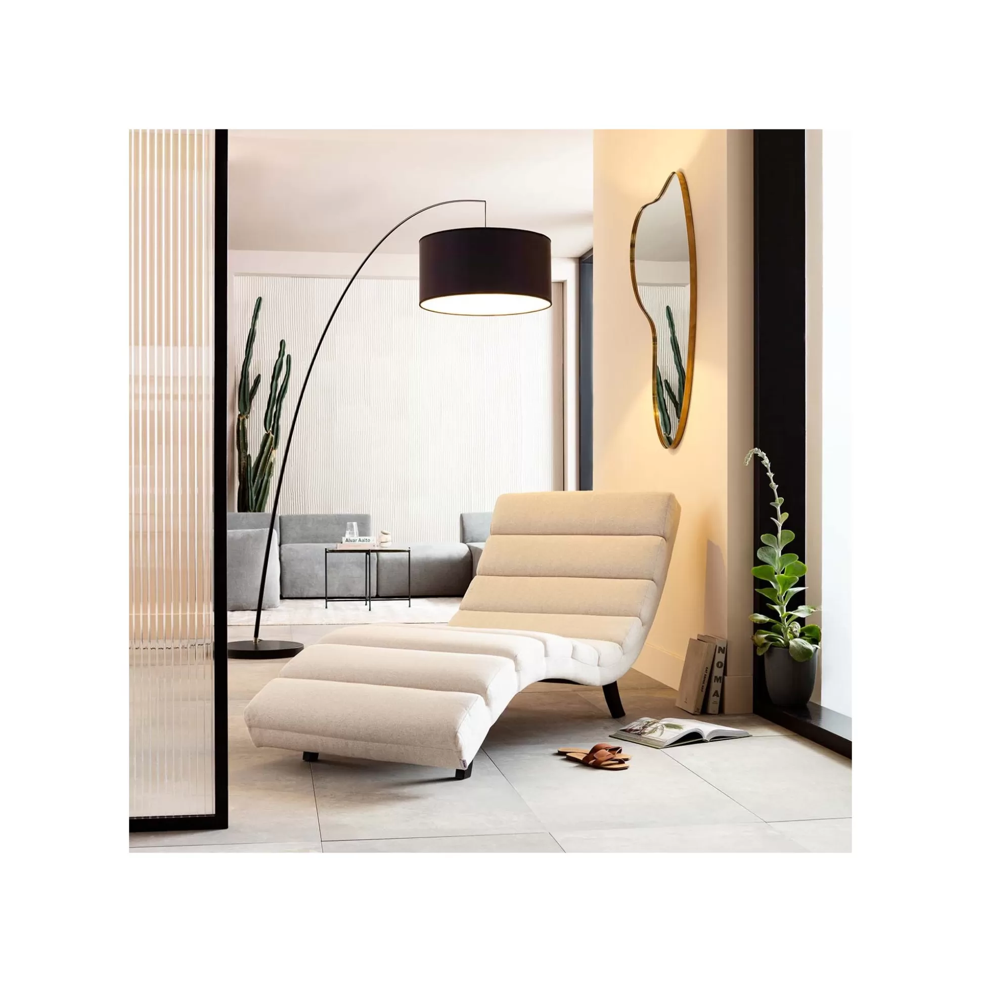 Chaise Longue Balou Crème ^KARE Design Fashion