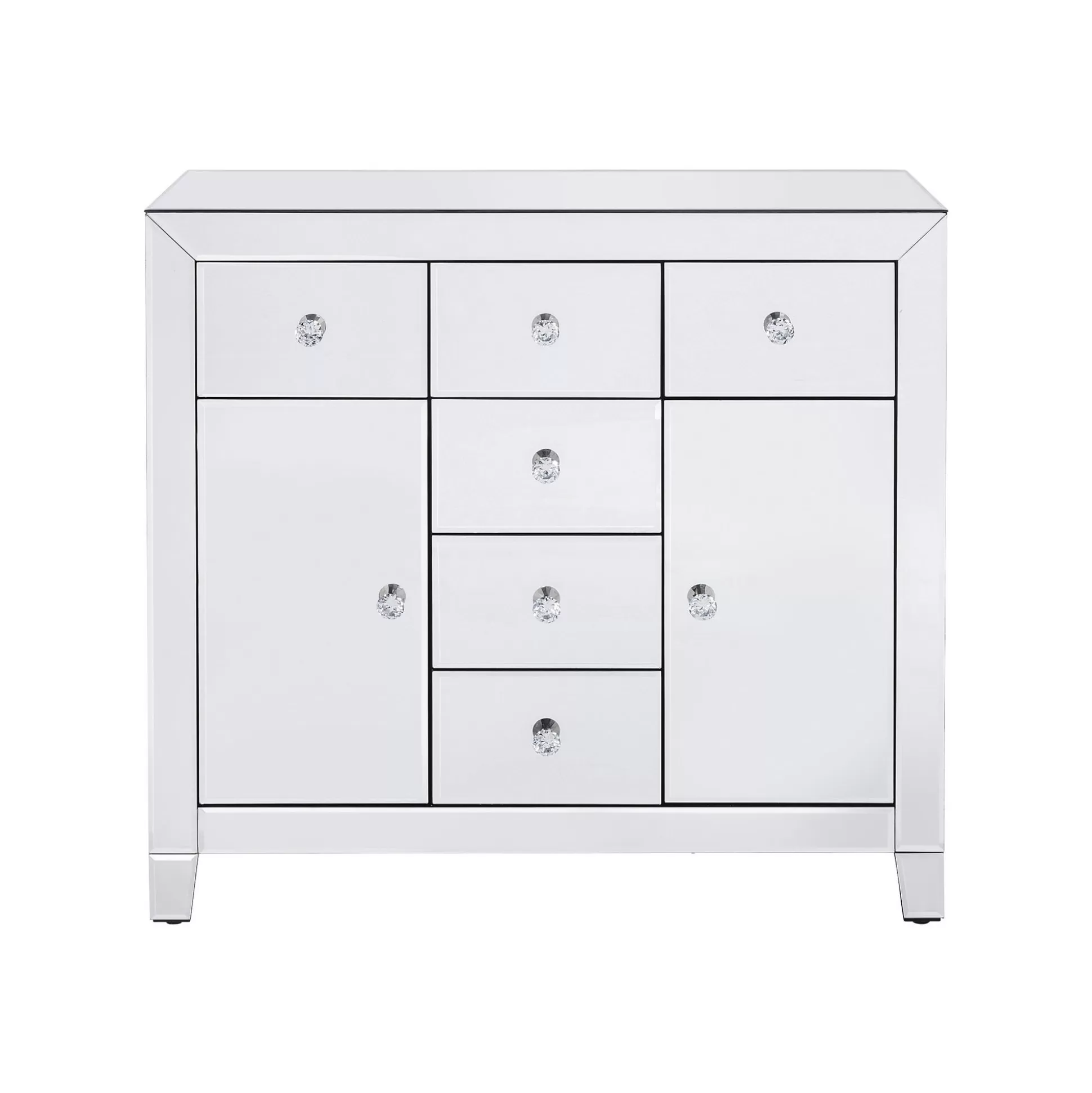 Commode Luxury Argent 2 Portes 6 Tiroirs ^KARE Design Discount