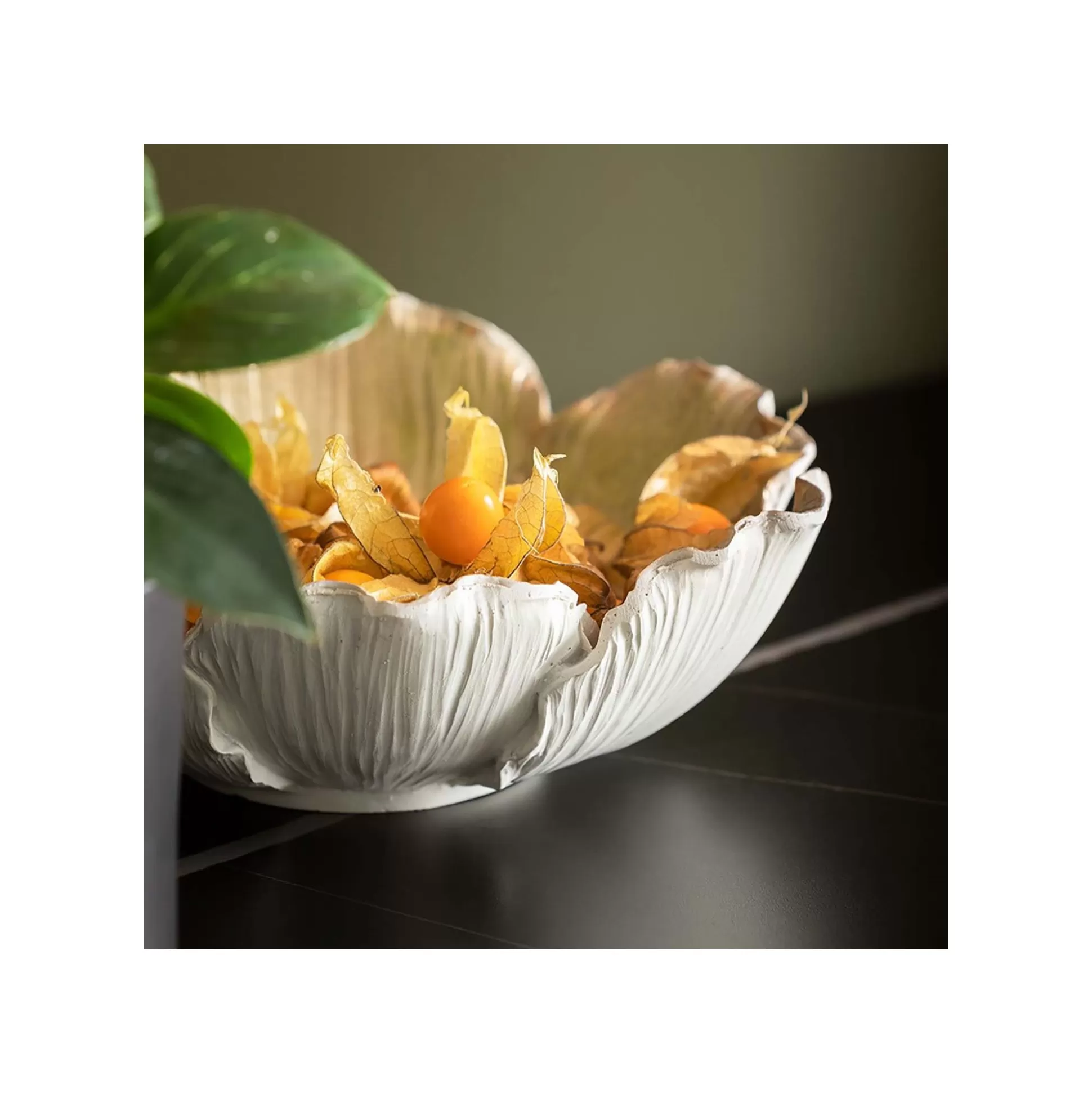 Coupe Fleur Dorée Et Blanche 20cm ^KARE Design Best Sale