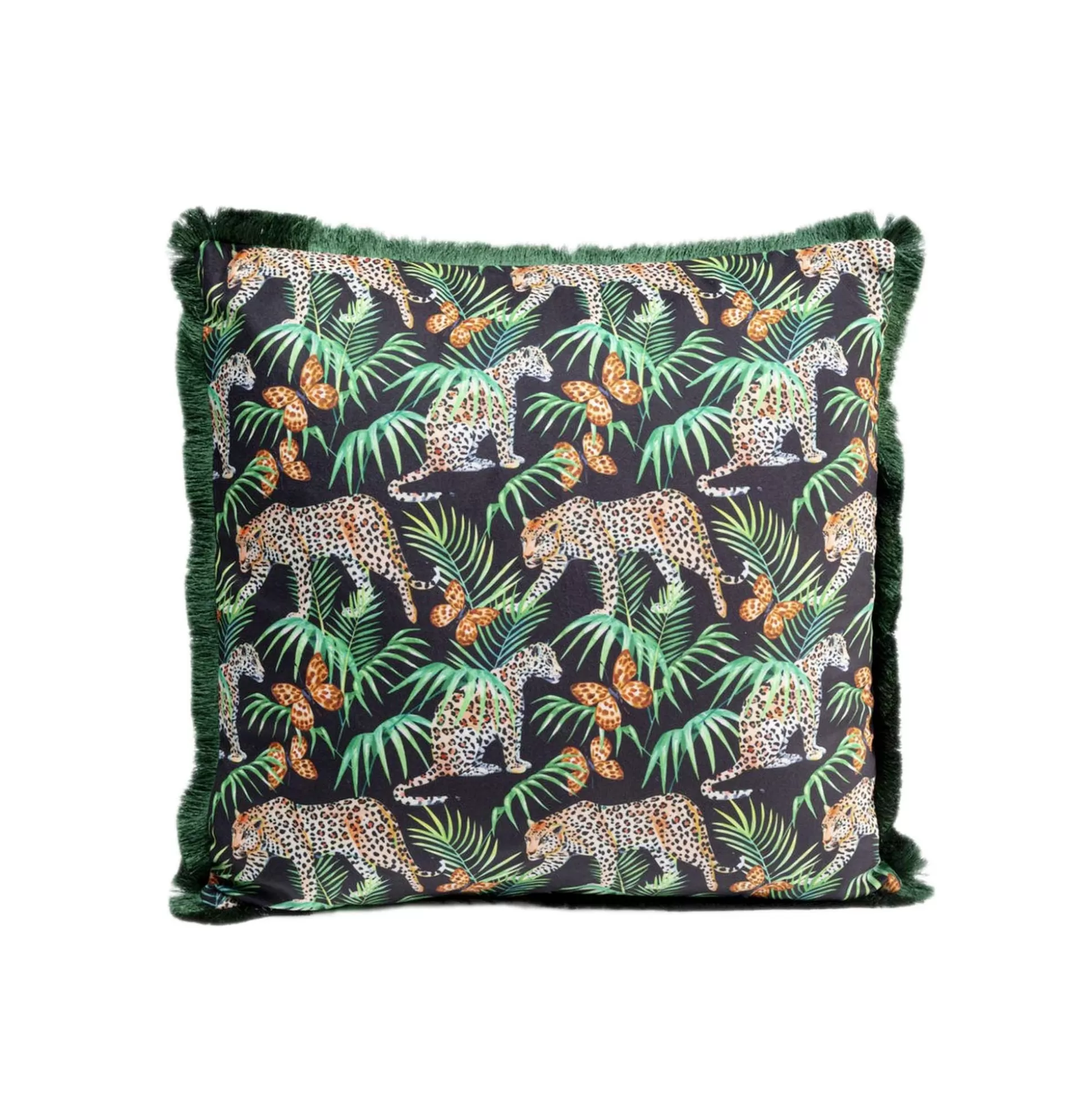 Coussin à Franges Jungle Léopards ^KARE Design Hot