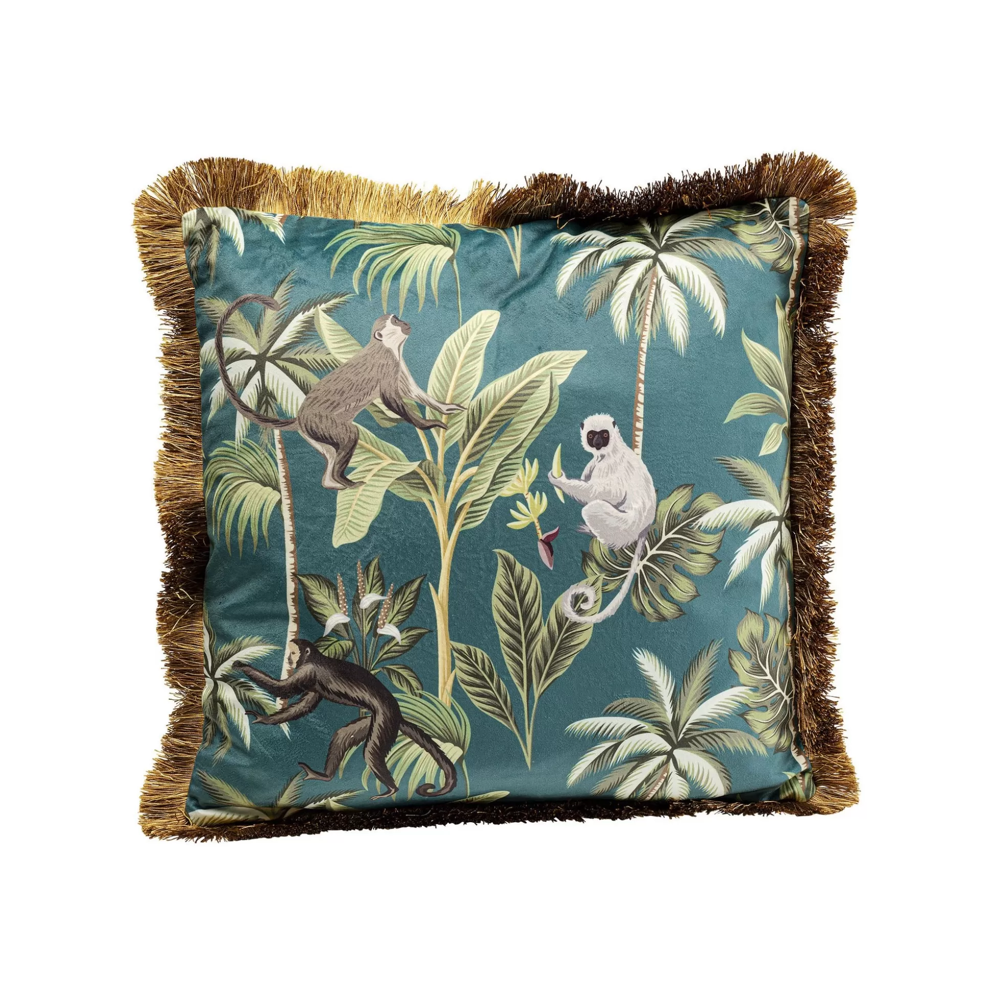 Coussin à Franges Jungle Singes ^KARE Design Outlet