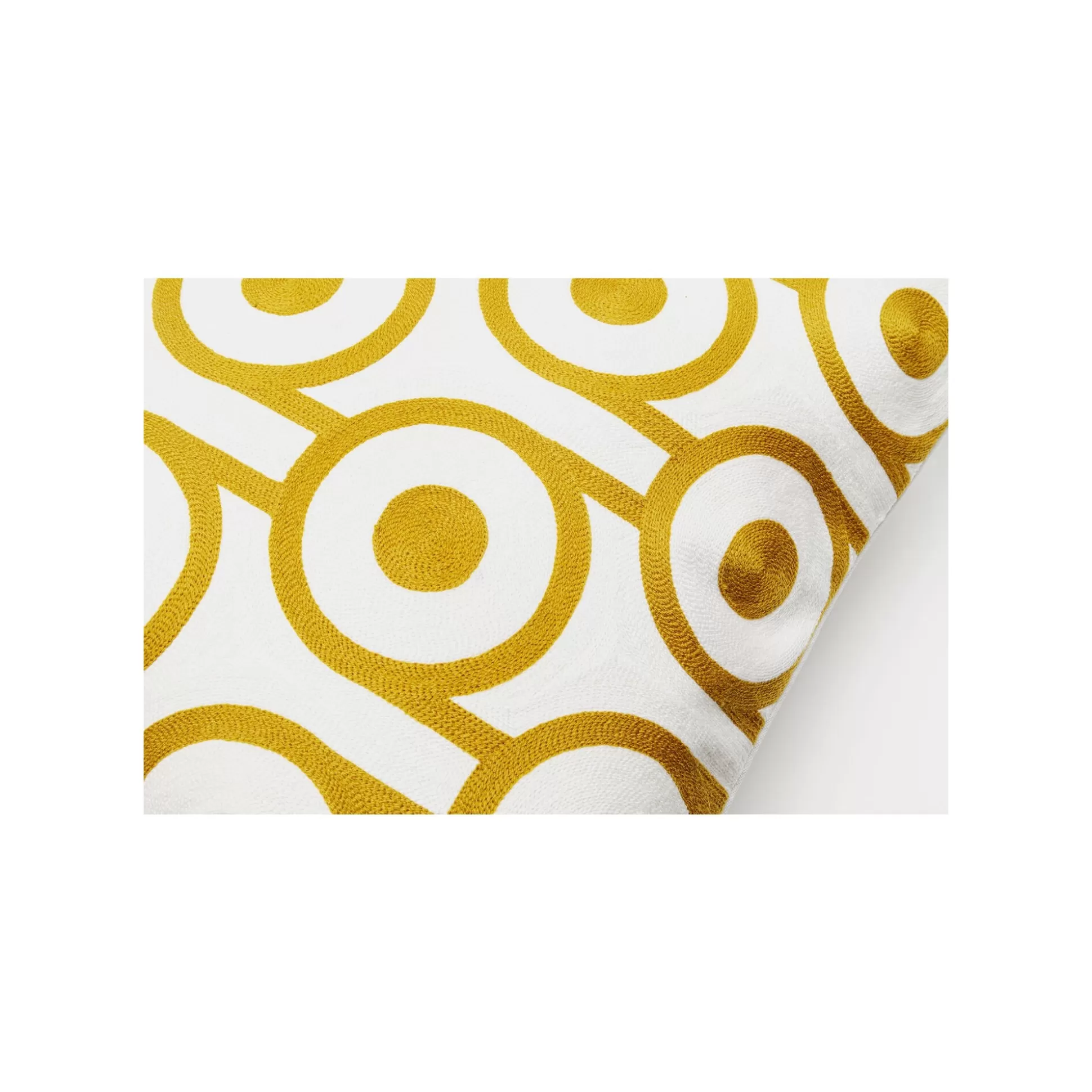 Coussin Catena Circle Jaune Et Blanc ^KARE Design Hot