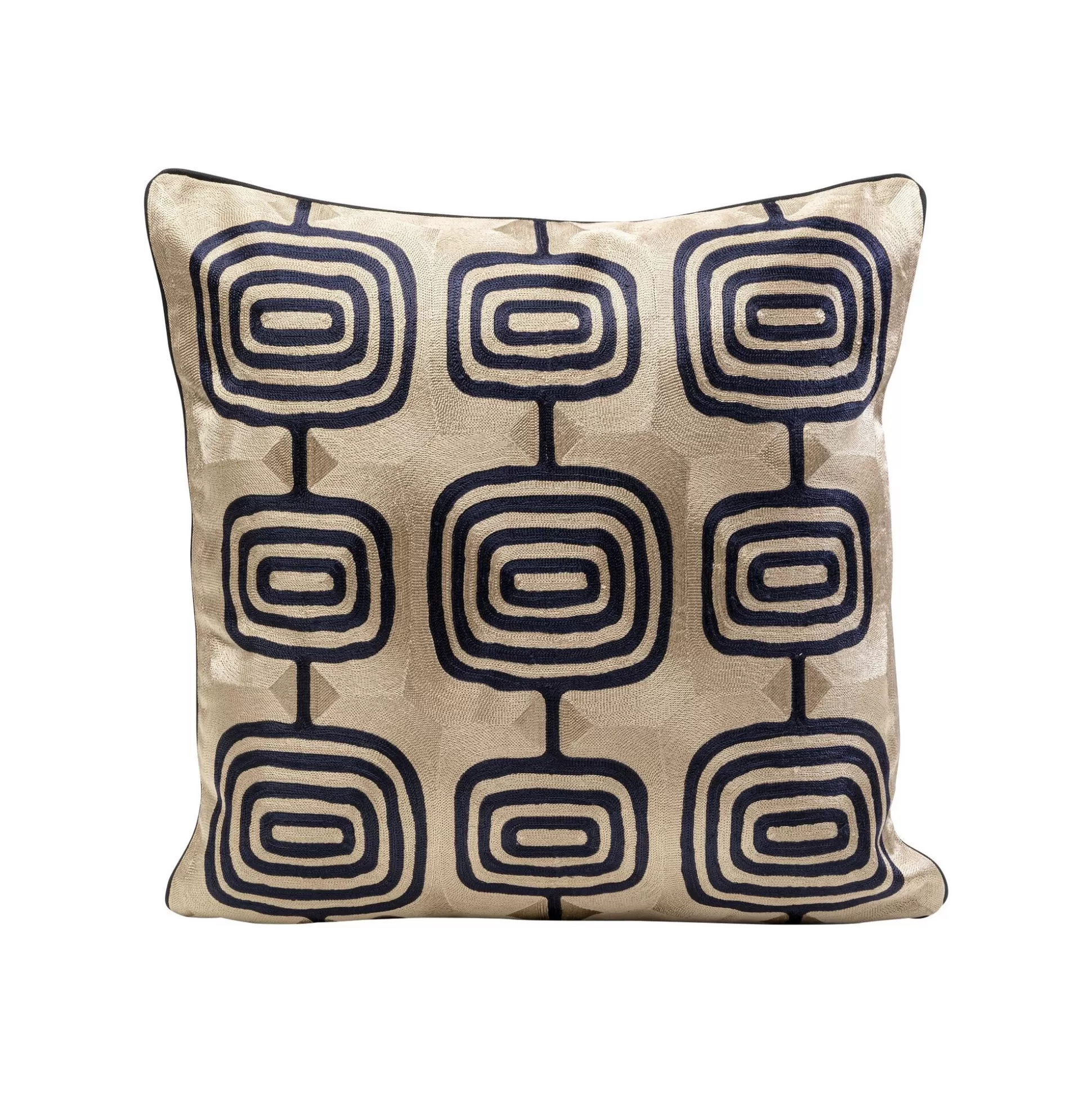 Coussin Catena Square Taupe Et Noir ^KARE Design Flash Sale