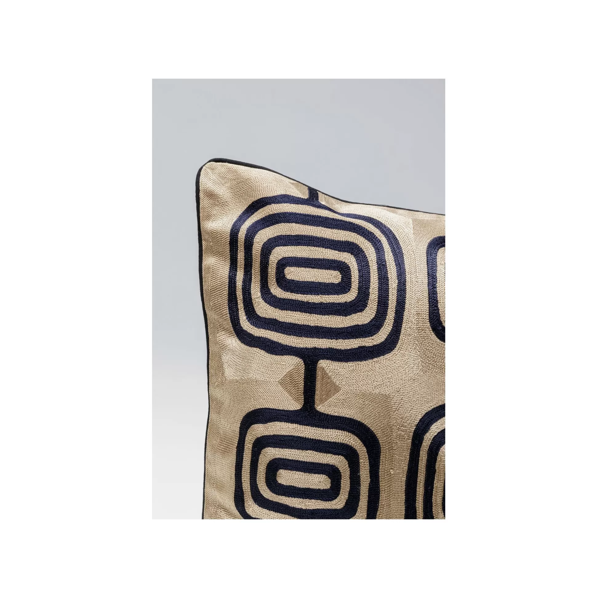 Coussin Catena Square Taupe Et Noir ^KARE Design Flash Sale