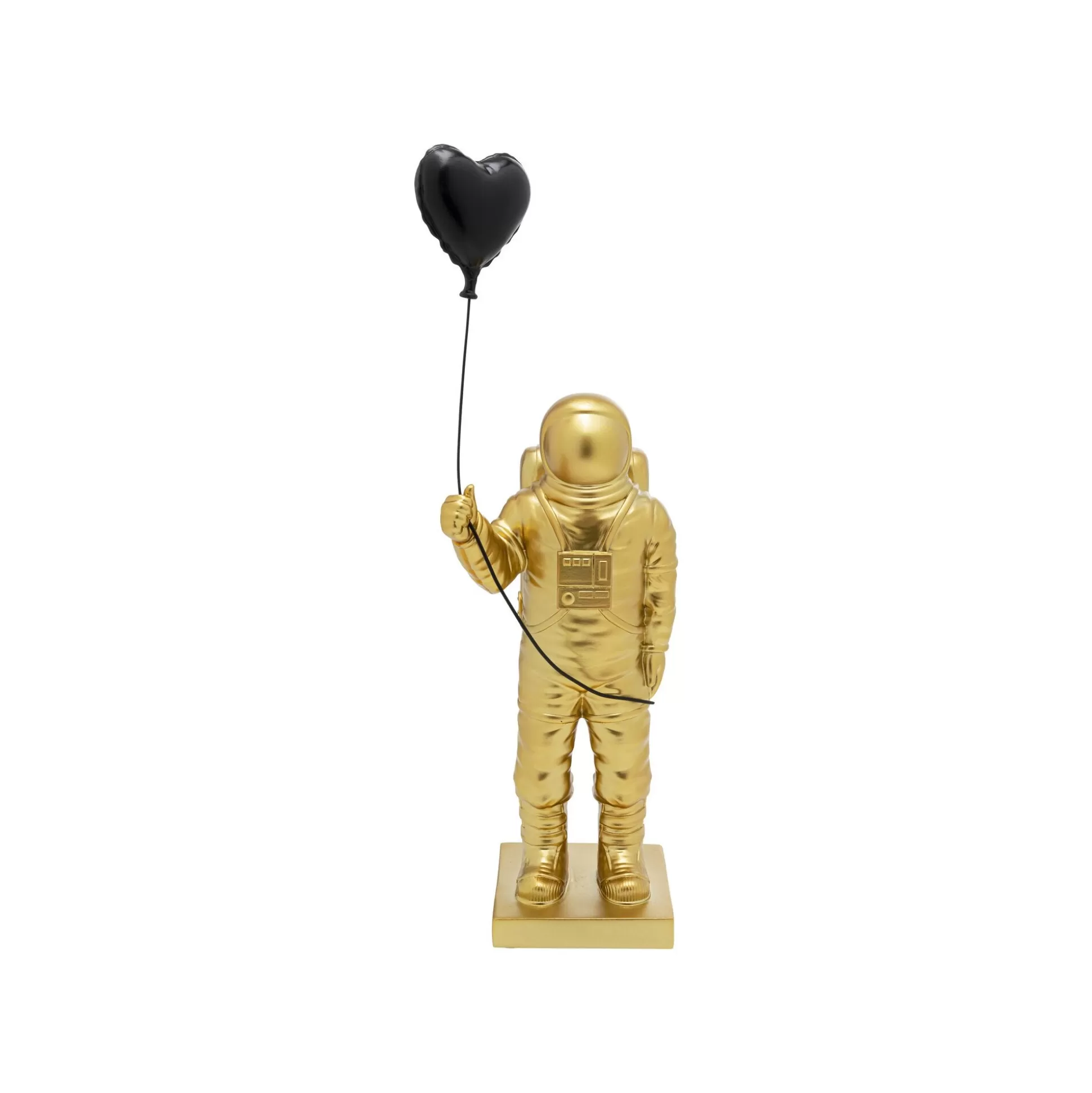 Déco Astronaute Doré Ballon Coeur Noir ^KARE Design Best Sale