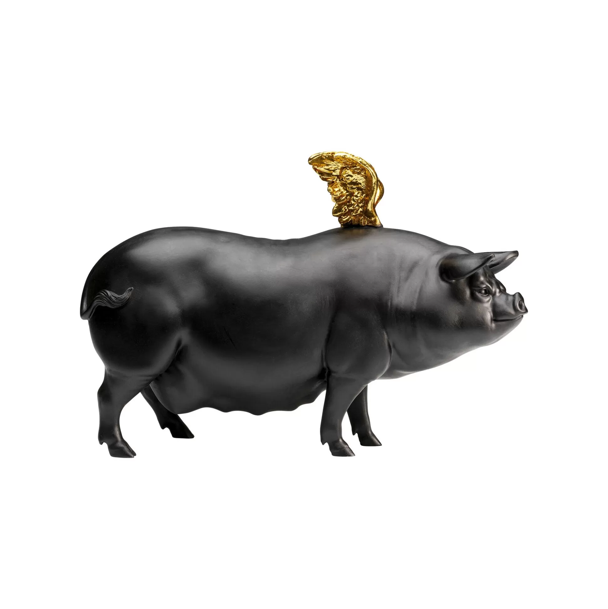 Déco Cochon Noir Ailes Dorées ^KARE Design Online