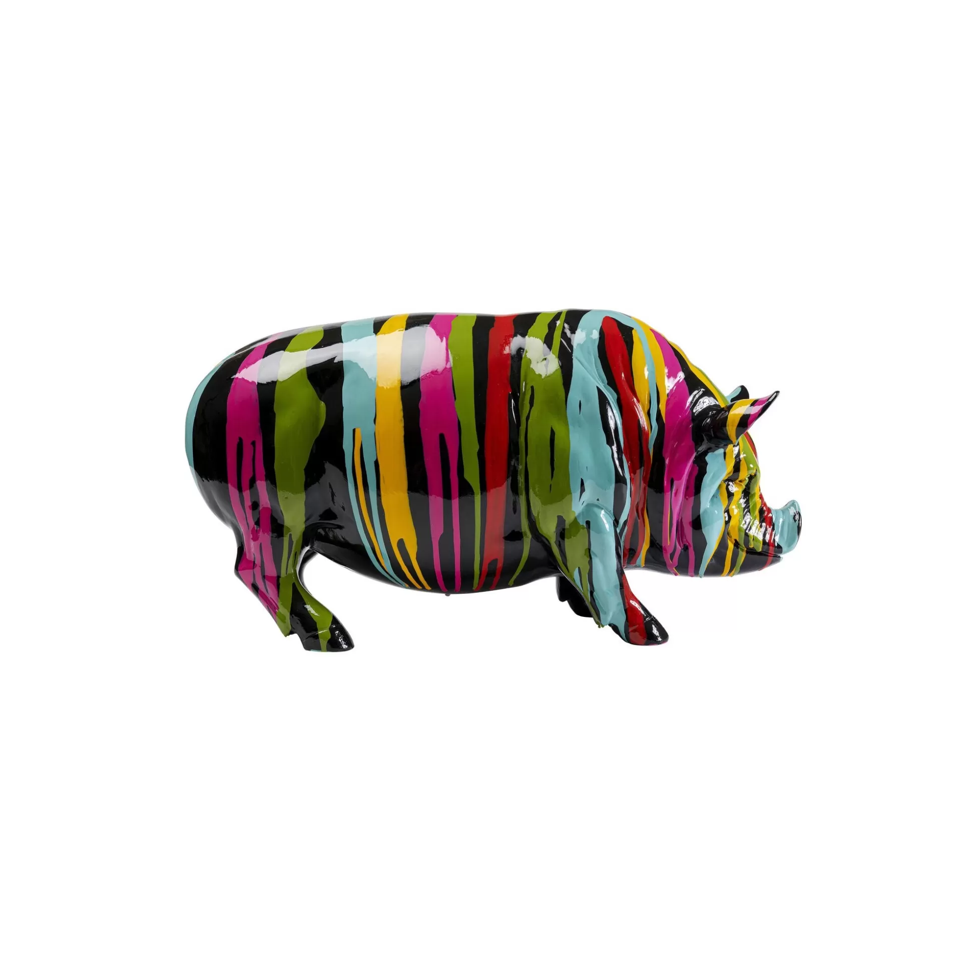 Déco Cochon Noir Coulées De Peinture ^KARE Design Online