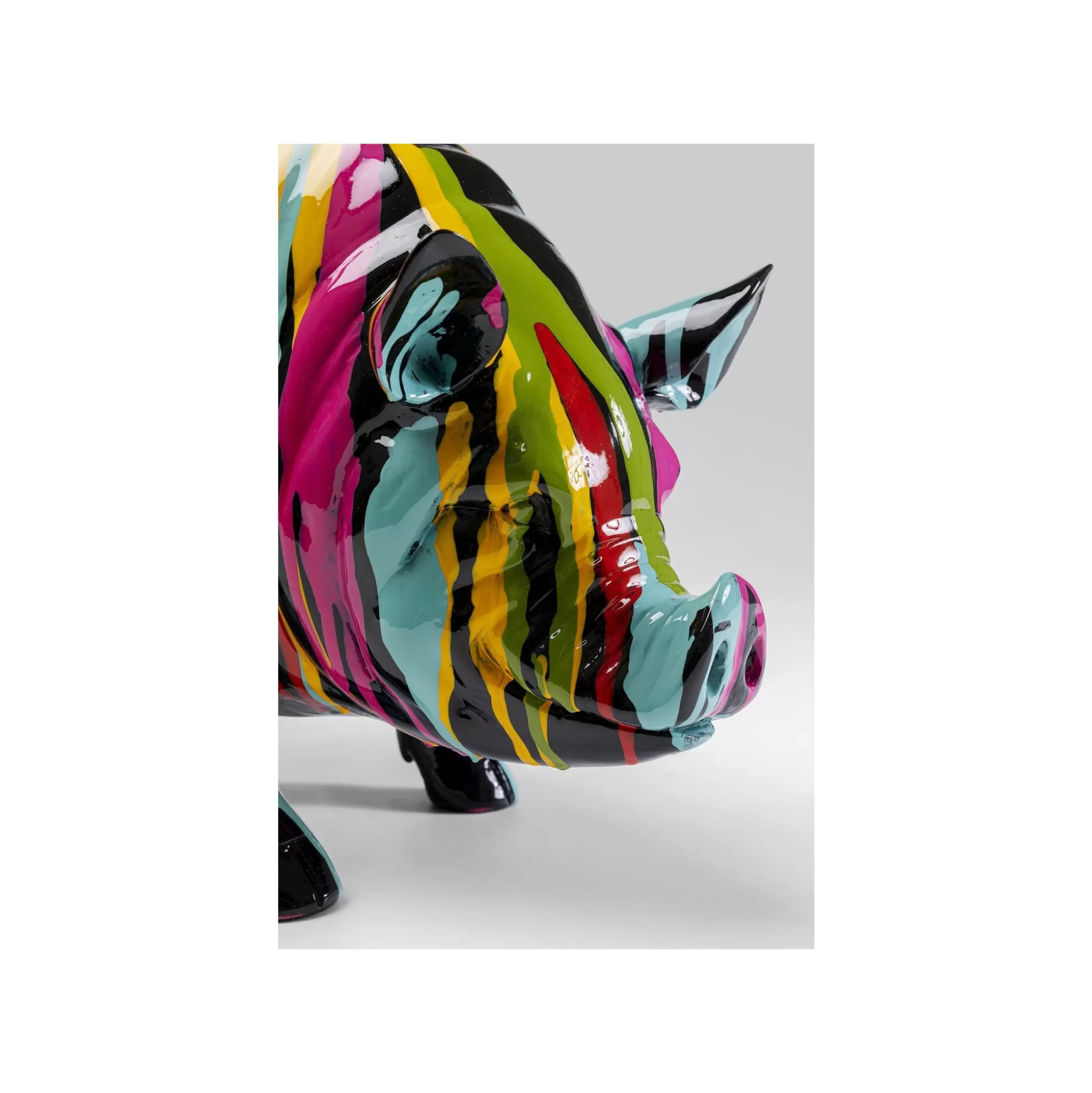 Déco Cochon Noir Coulées De Peinture ^KARE Design Online