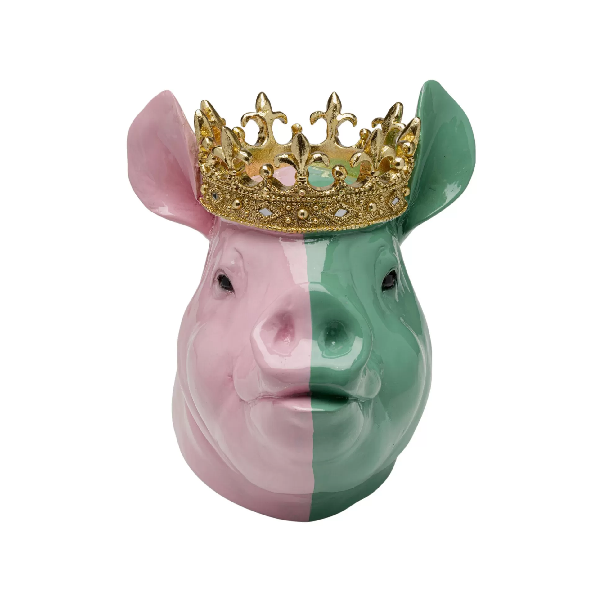 Déco Cochon Roi Rose Et Vert ^KARE Design Store