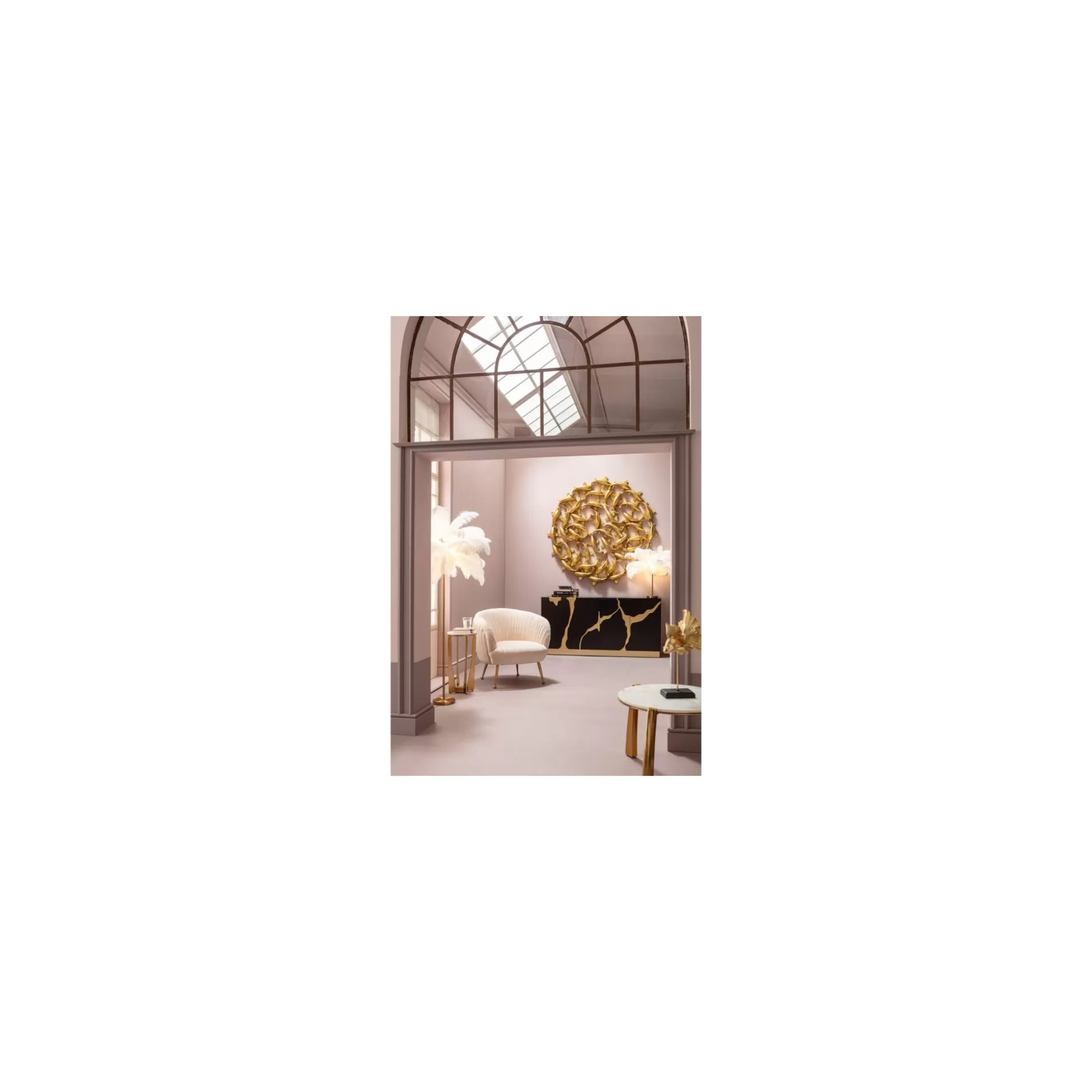 Déco Murale Carpes Koï Dorées XL 160cm ^KARE Design Clearance