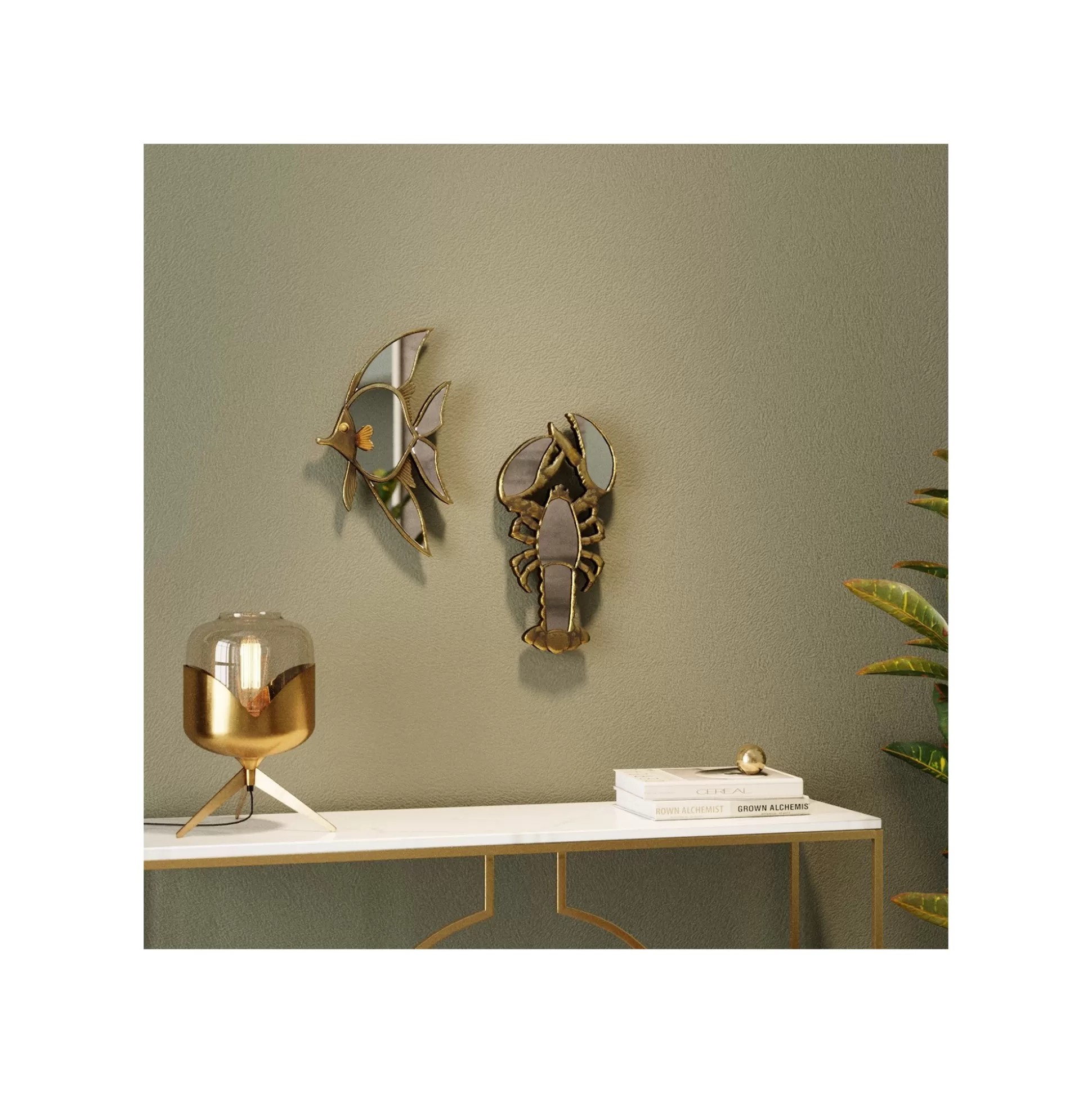 Déco Murale Miroir Poisson ^KARE Design Hot