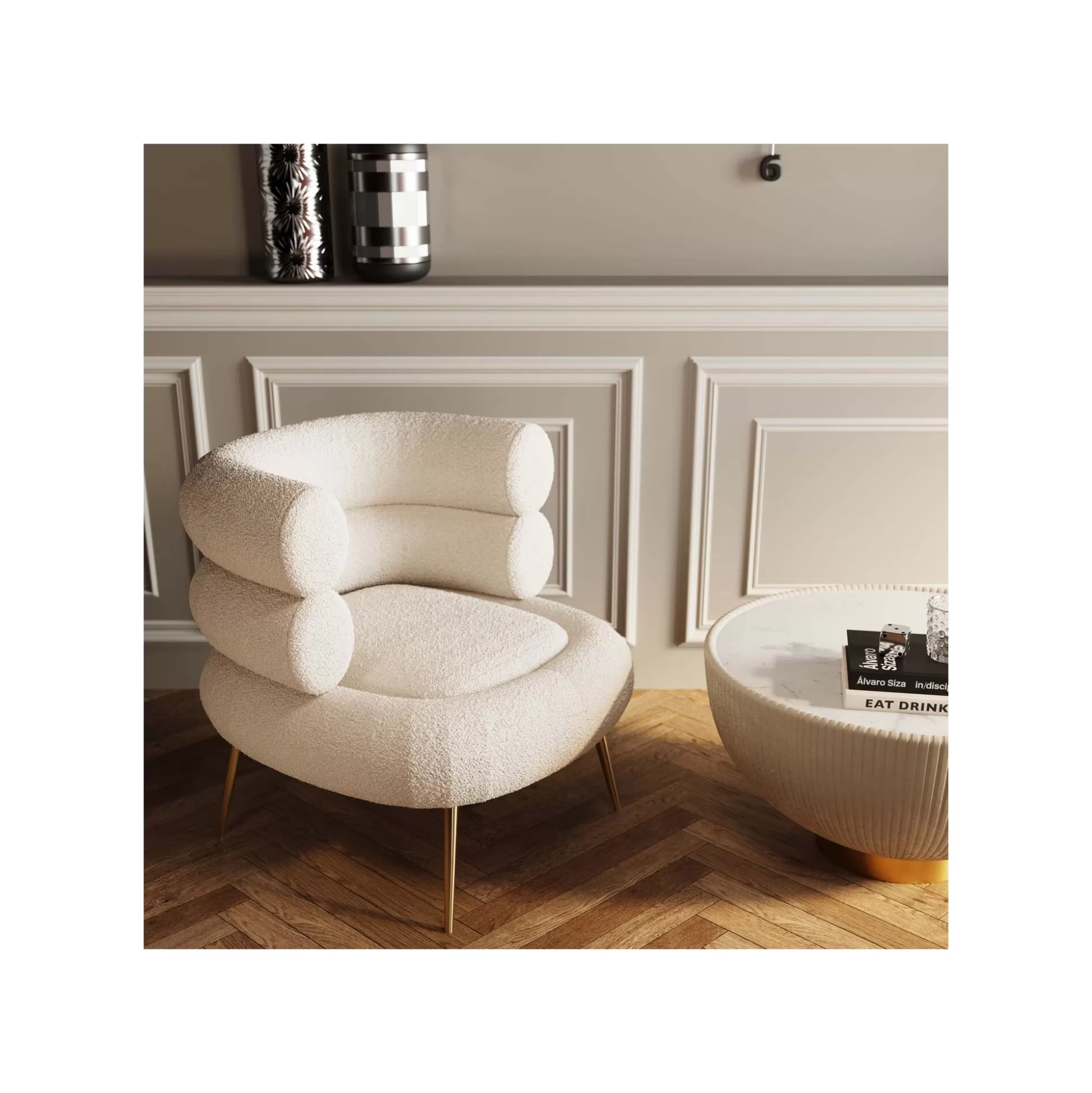 Fauteuil Livelli Crème ^KARE Design Flash Sale