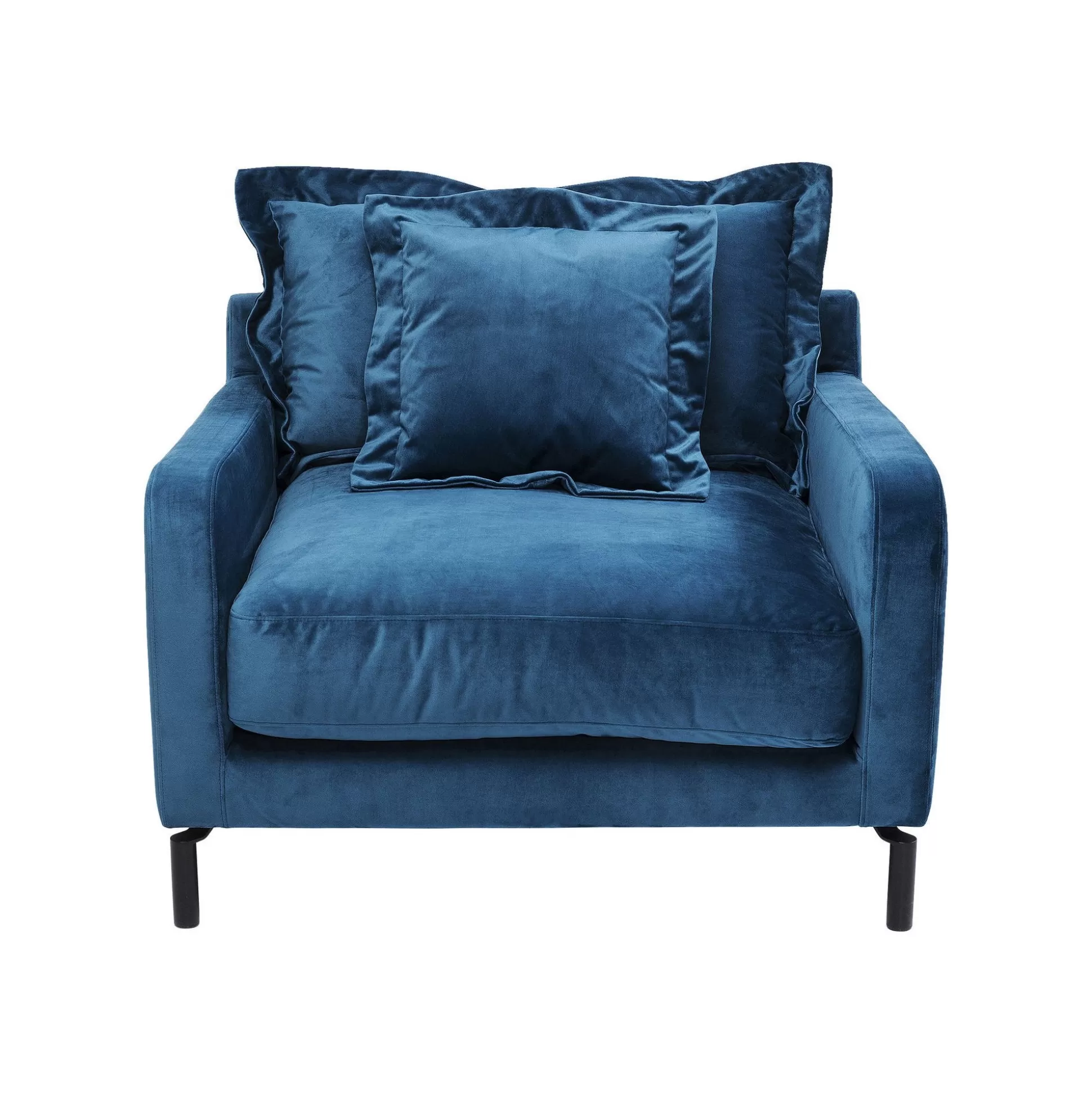 Fauteuil Lullaby Velours Bleu Pétrole ^KARE Design Store