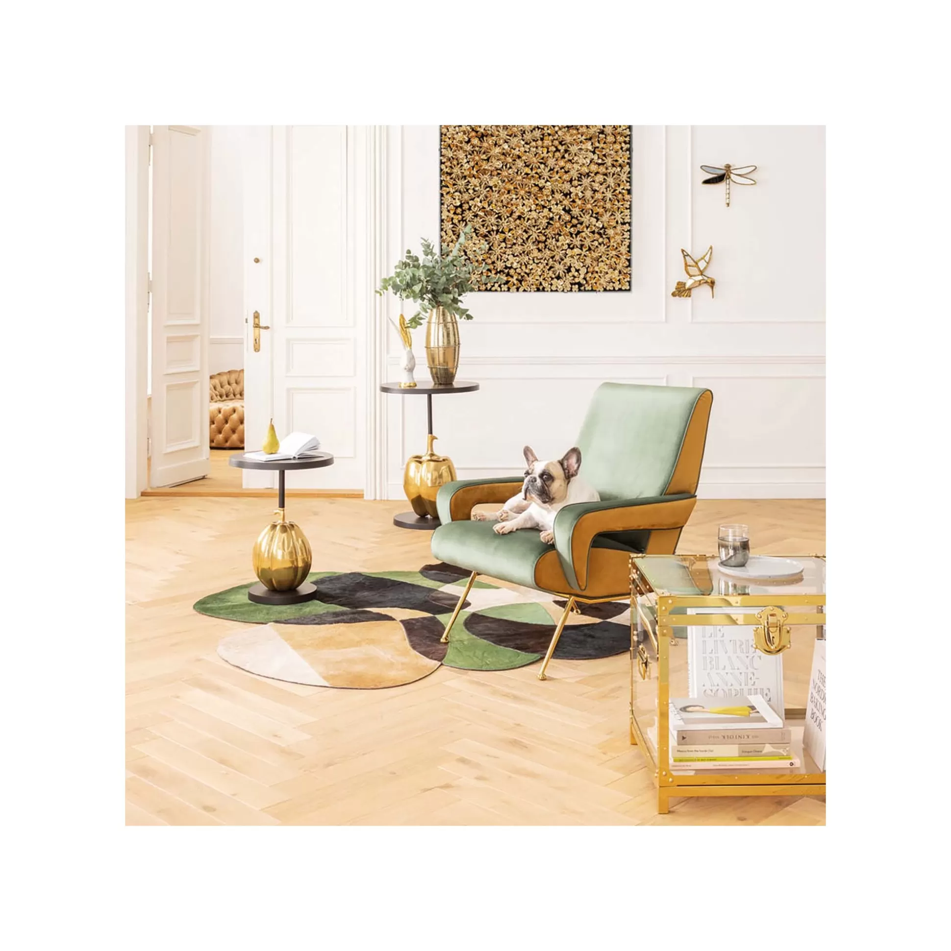 Fauteuil Luna Velours Vert ^KARE Design Store