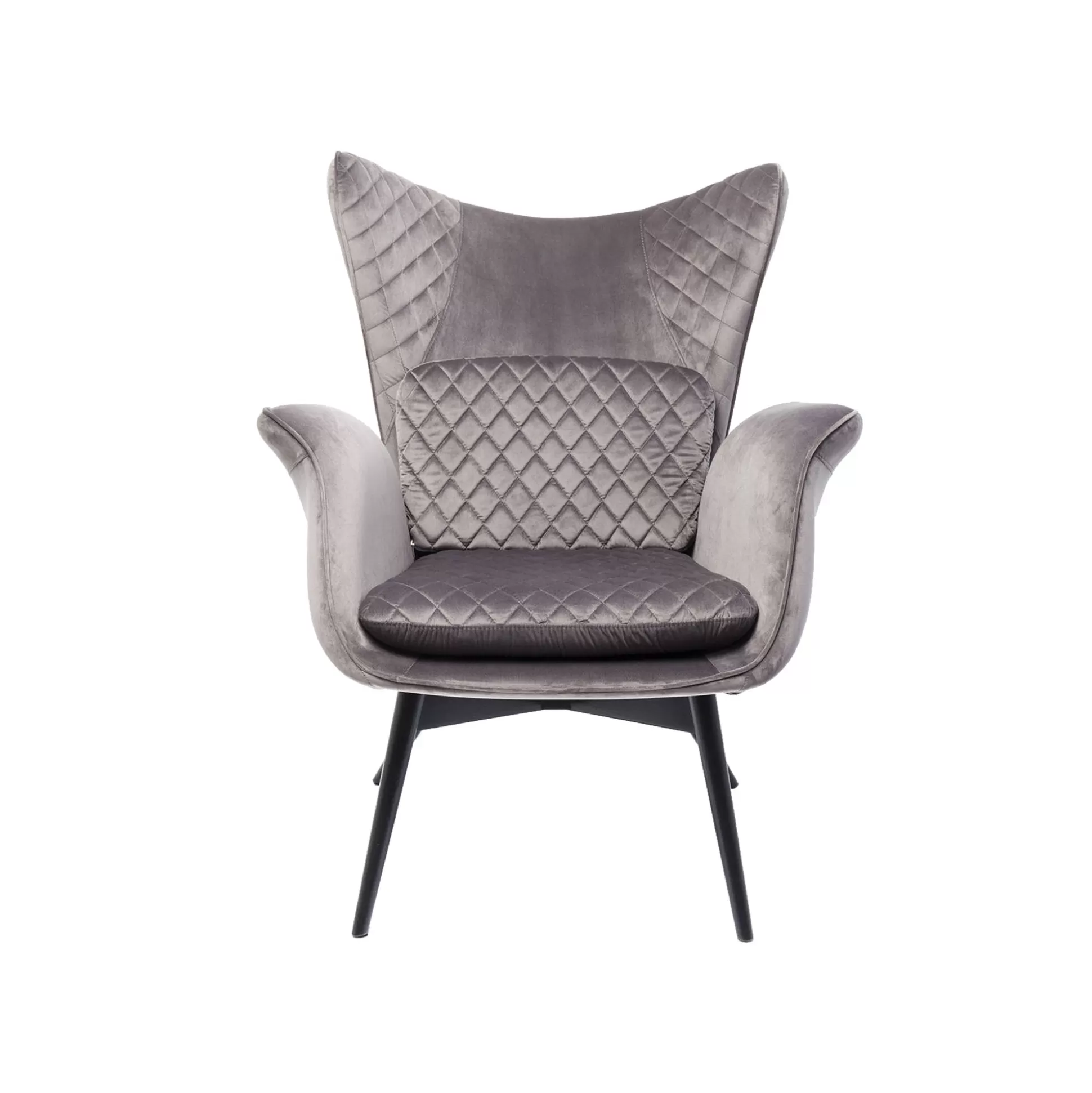 Fauteuil Tudor Velours Gris ^KARE Design Sale