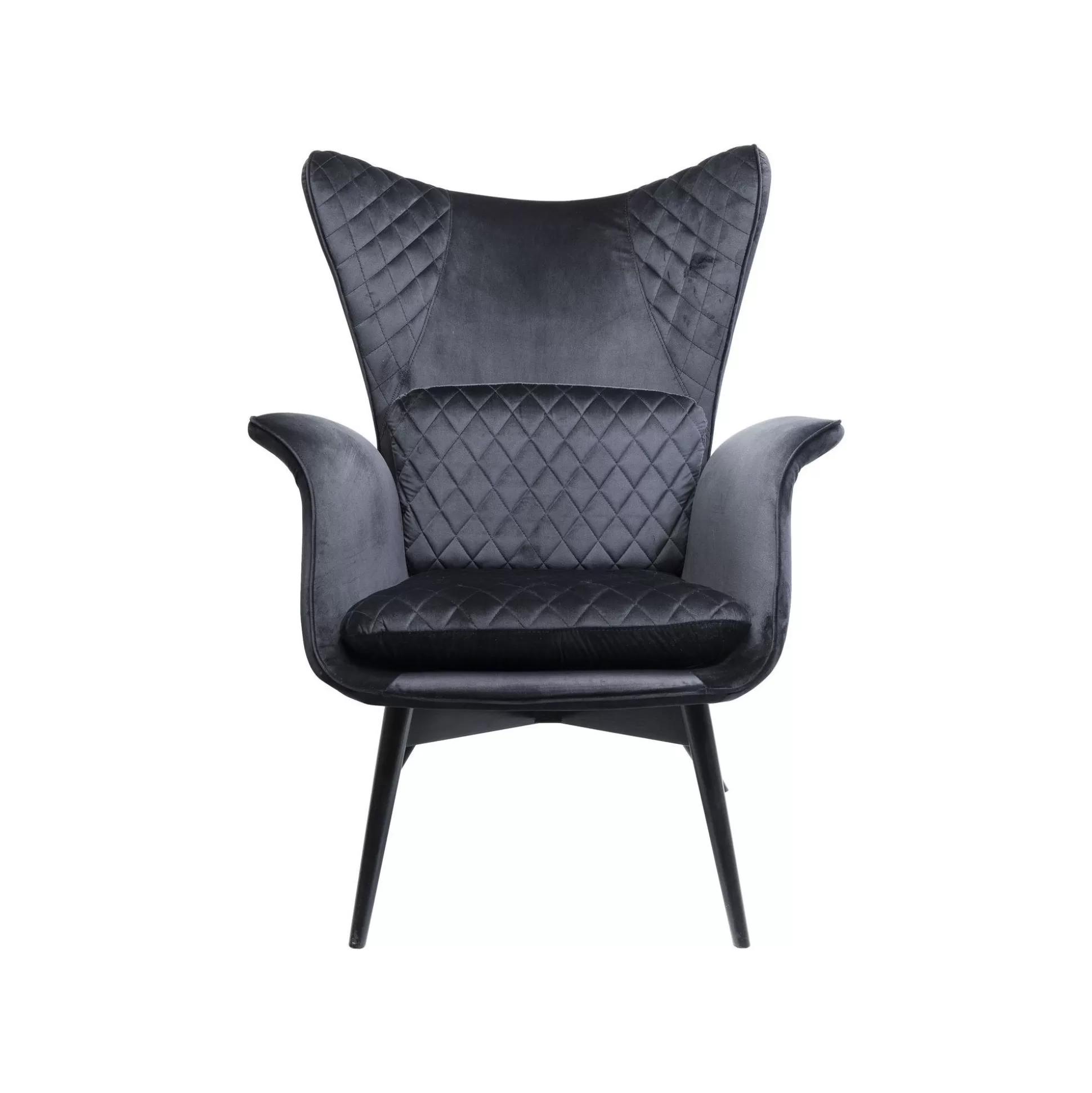 Fauteuil Tudor Velours Noir ^KARE Design Best Sale