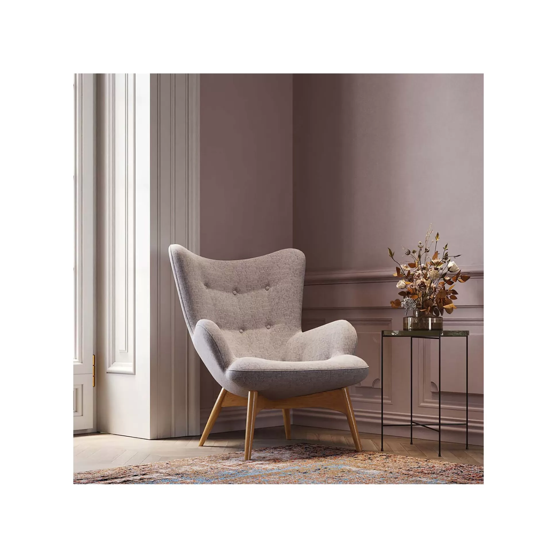 Fauteuil Vicky Gris Foncé ^KARE Design Outlet