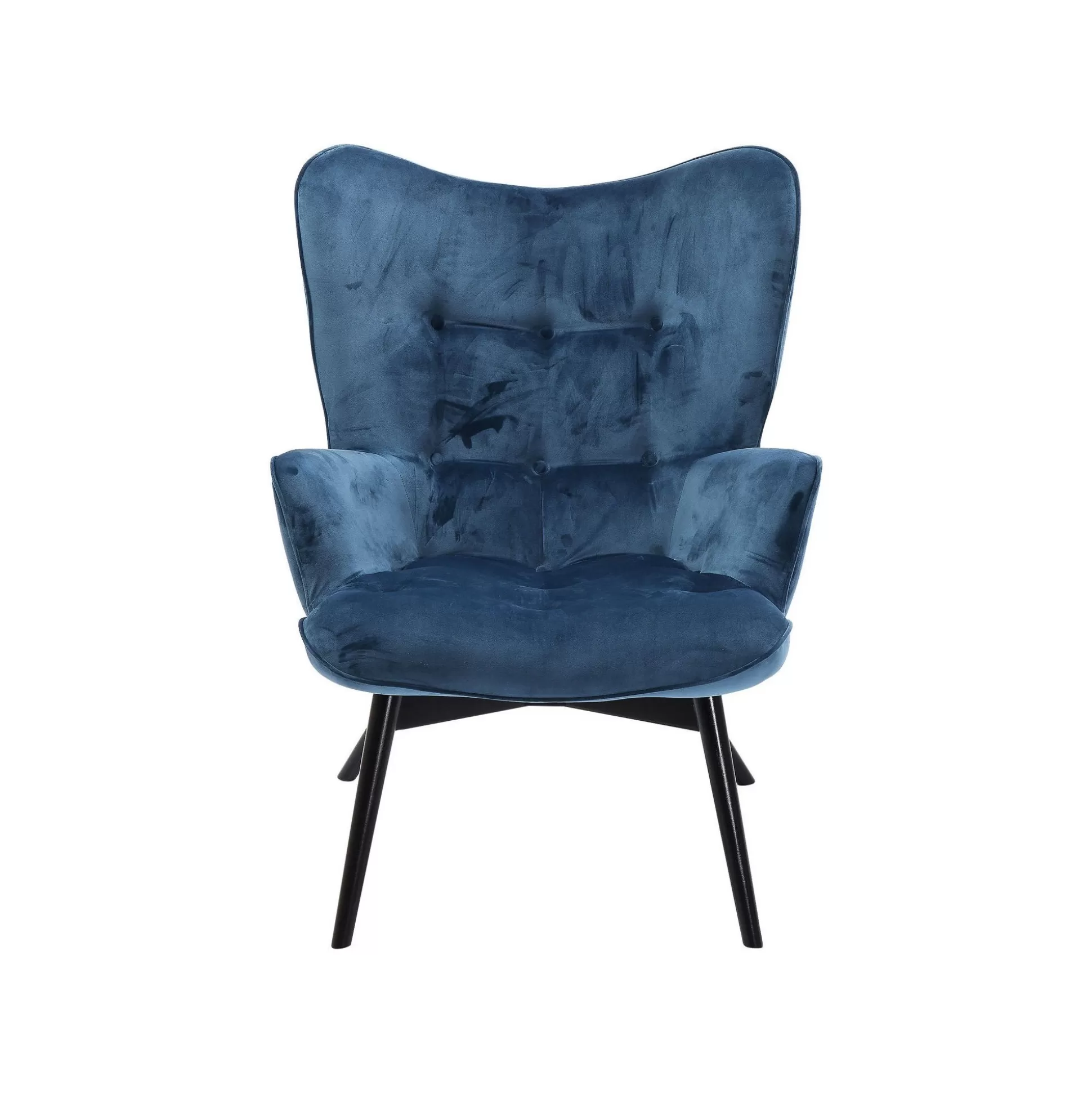 Fauteuil Vicky Velours Bleu Pétrole ^KARE Design Store