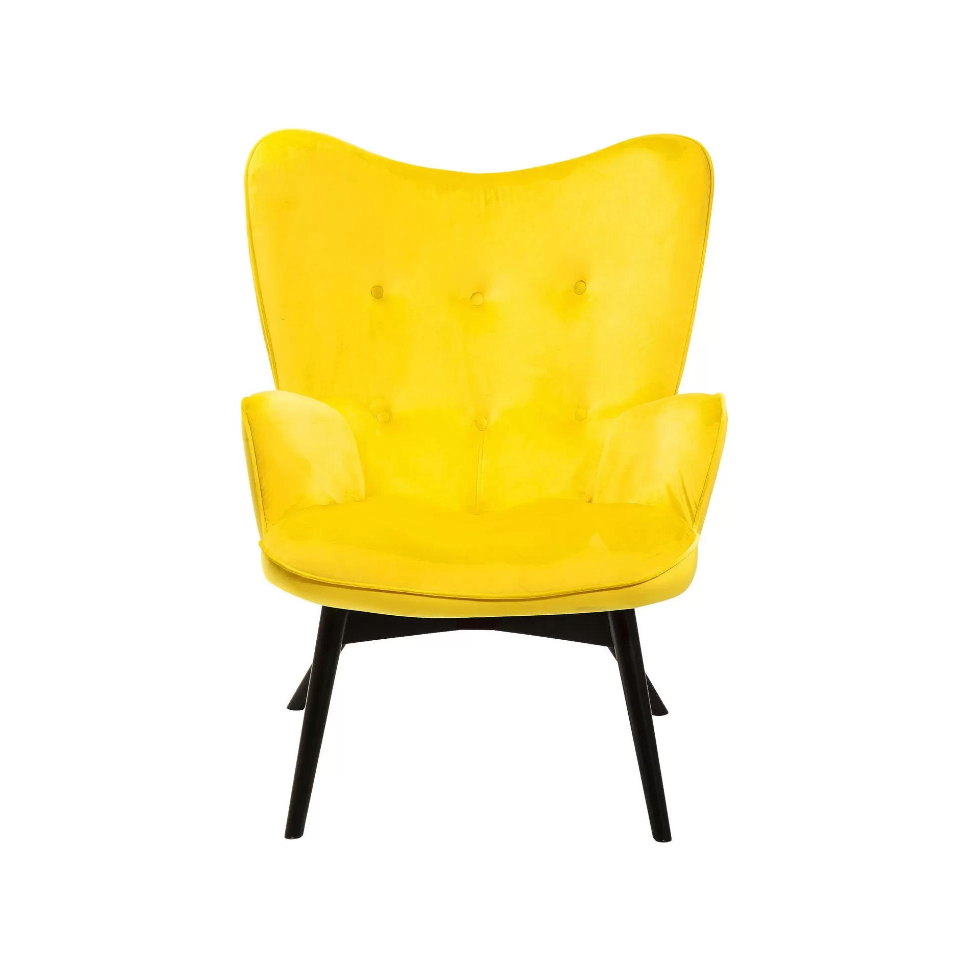 Fauteuil Vicky Velours Jaune ^KARE Design Hot