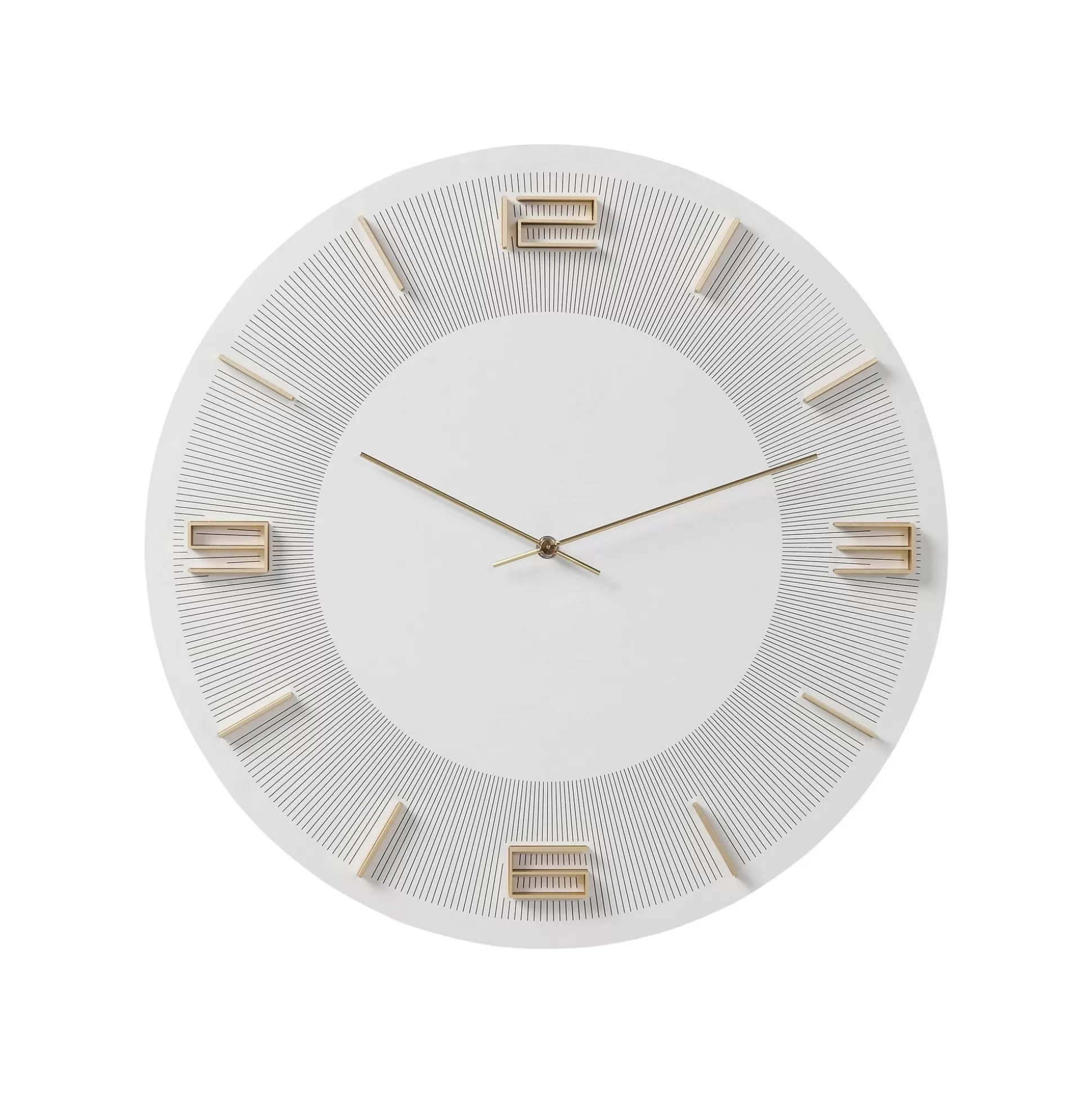 Horloge Murale Leonardo Blanche Et Dorée ^KARE Design Clearance