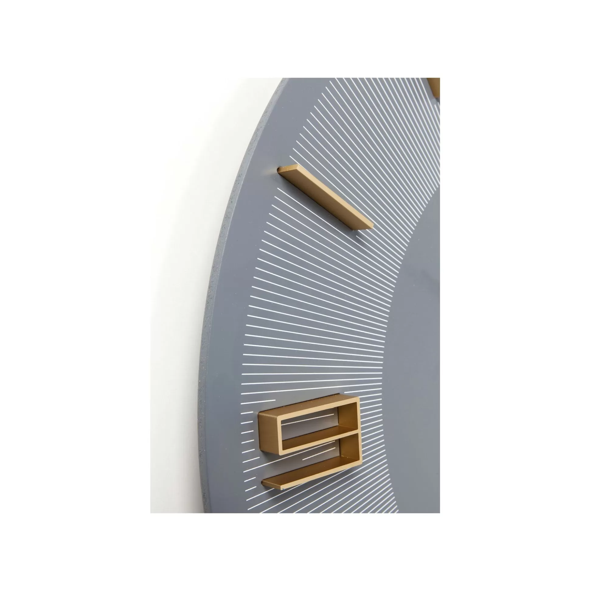 Horloge Murale Leonardo Grise Et Dorée ^KARE Design Outlet
