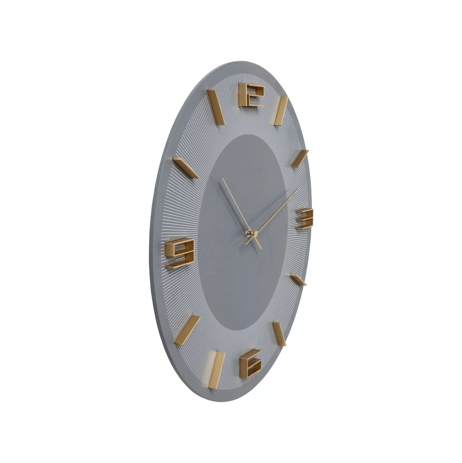 Horloge Murale Leonardo Grise Et Dorée ^KARE Design Outlet