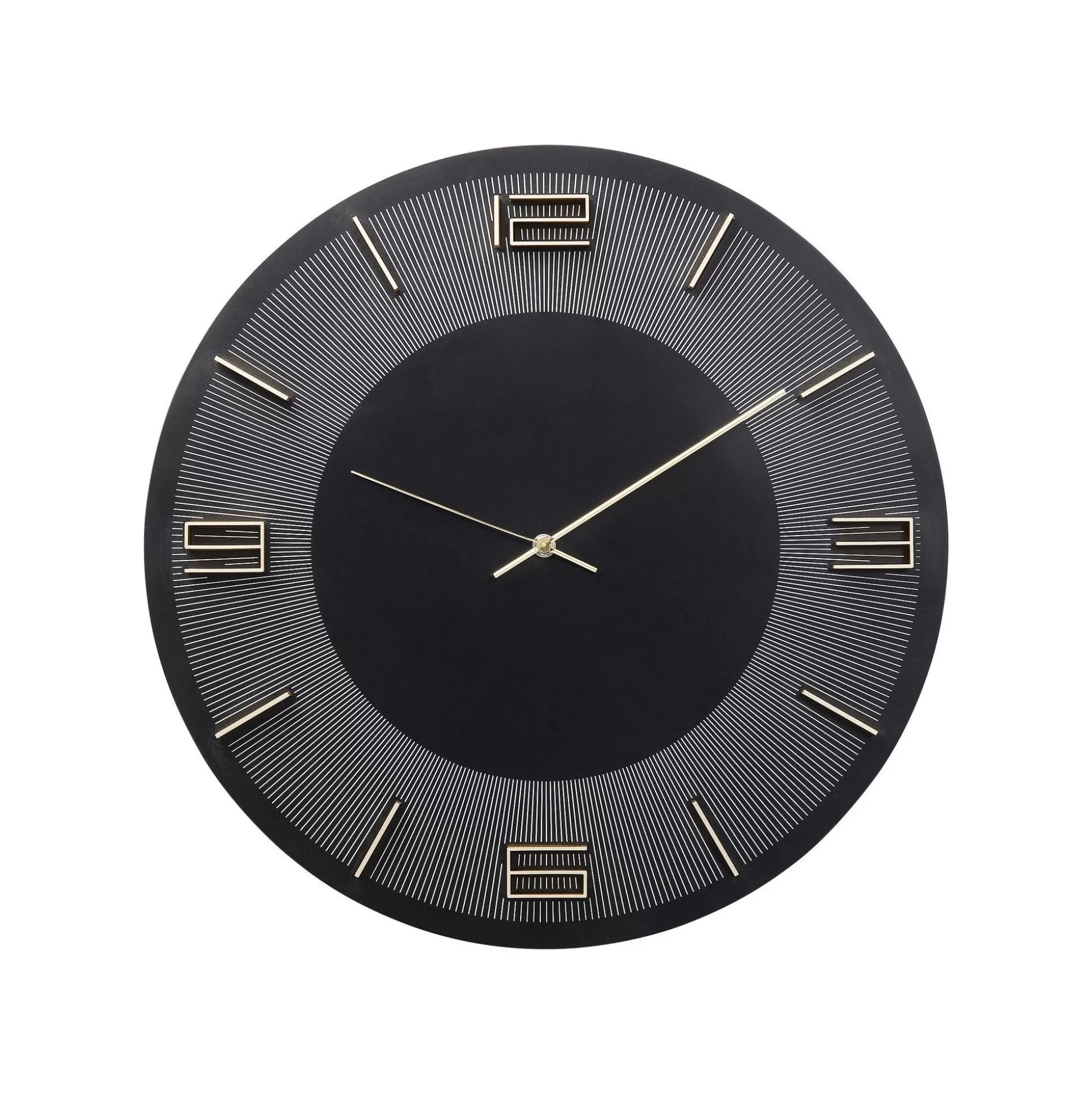 Horloge Murale Leonardo Noire Et Dorée ^KARE Design Shop