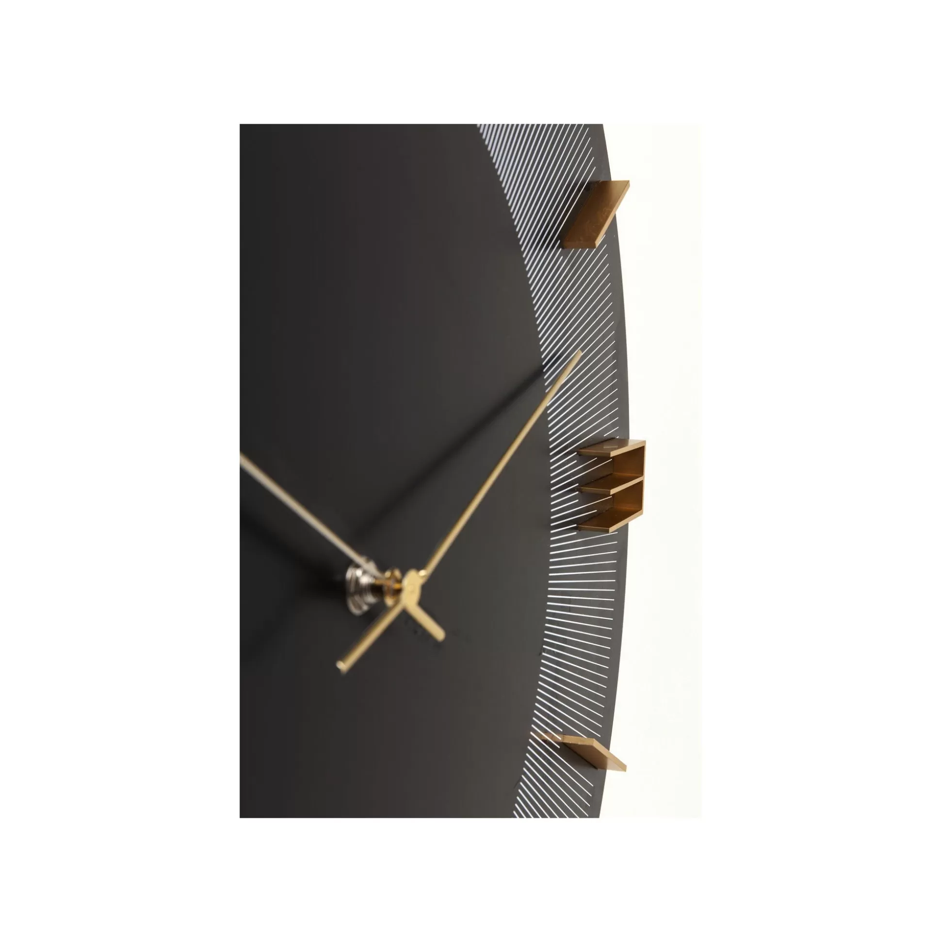 Horloge Murale Leonardo Noire Et Dorée ^KARE Design Shop