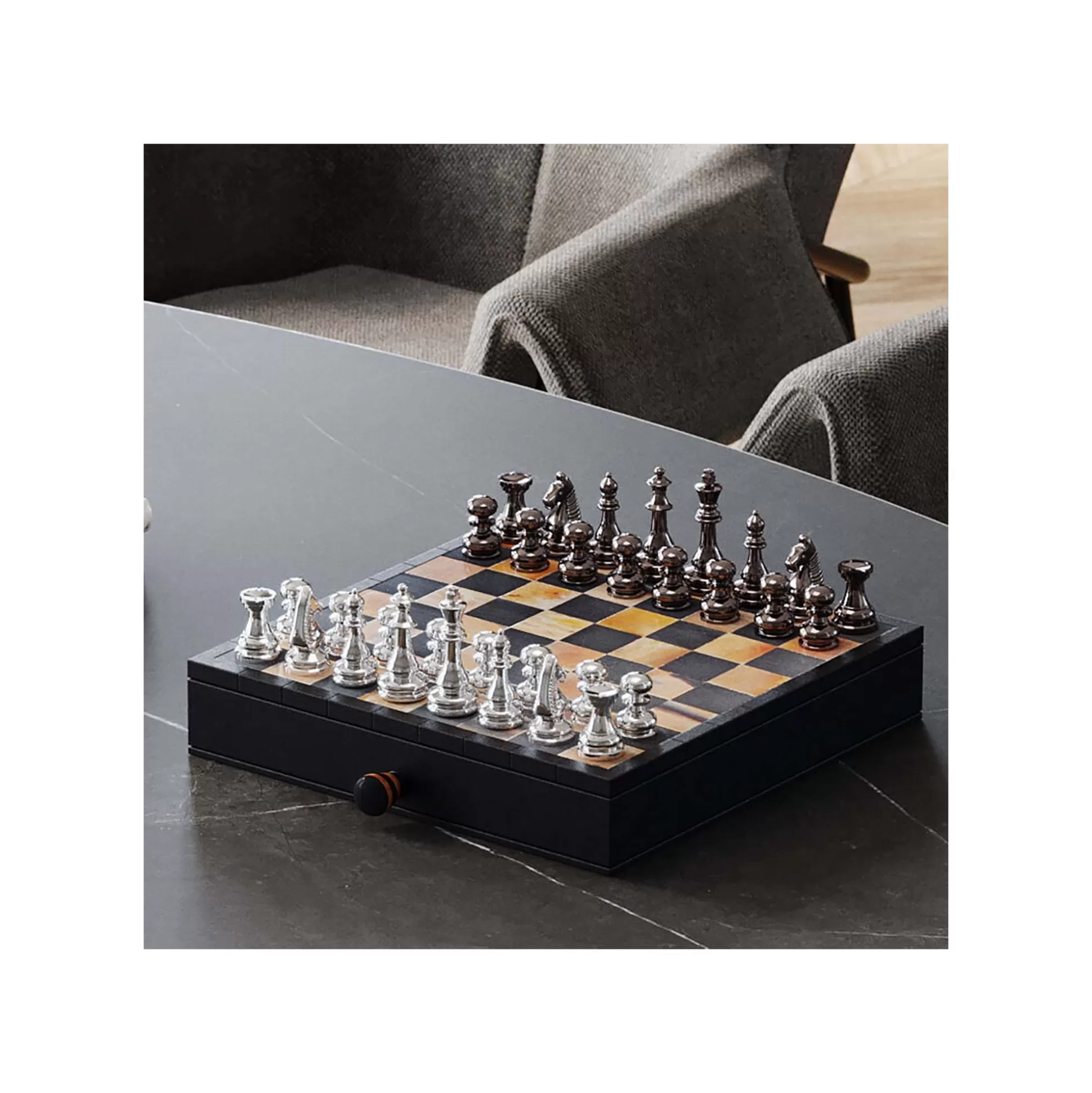 Jeu D'échecs Antique Coffret ^KARE Design Fashion